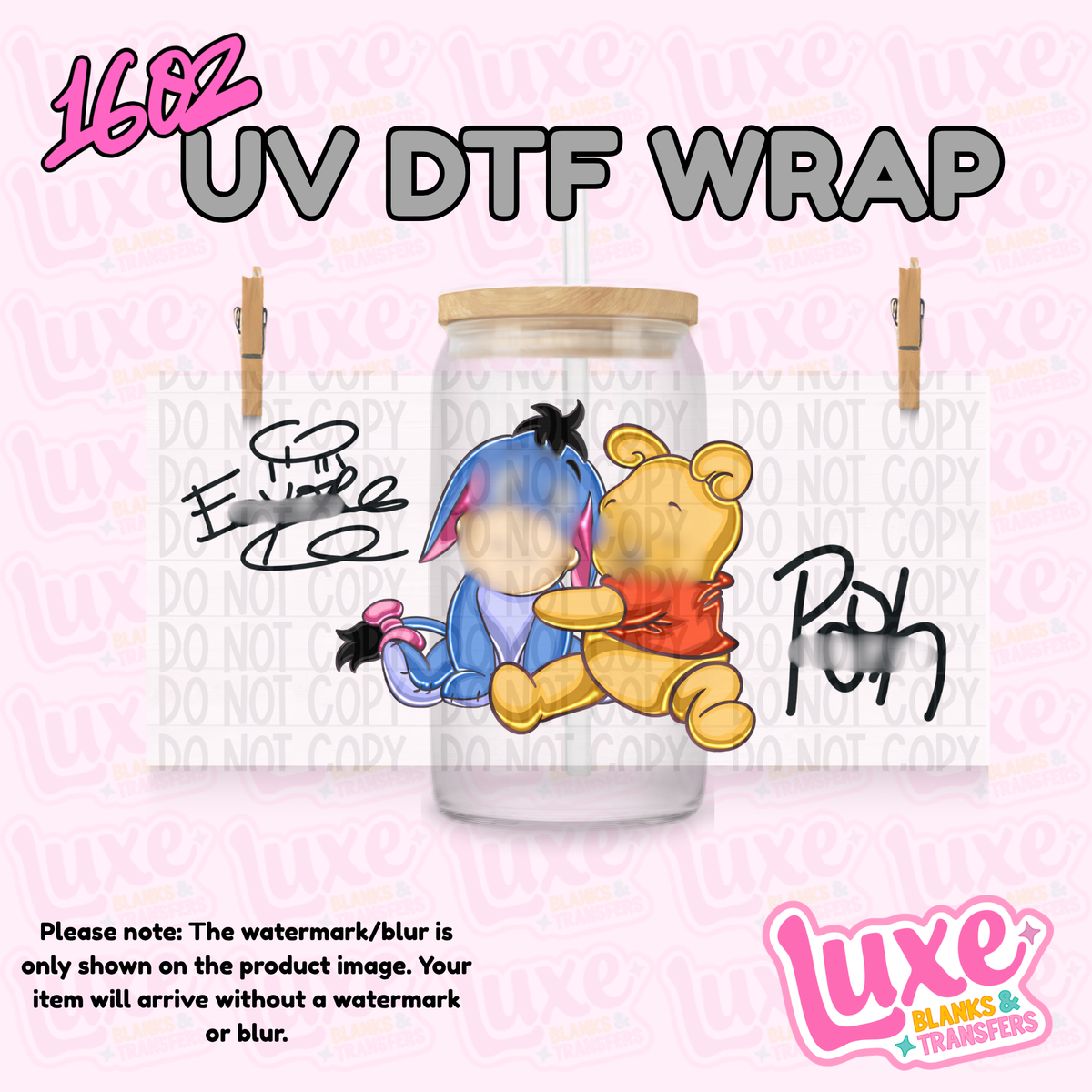 16oz UV DTF Wrap | D0nkey & Yellow Bear | #4331