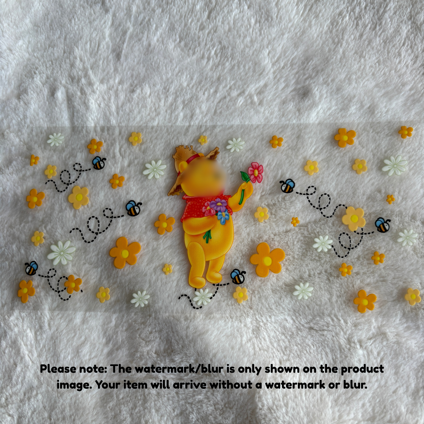 16oz UV DTF Wrap (Double Sided) | Ready To Ship | Yellow Bear Flowers