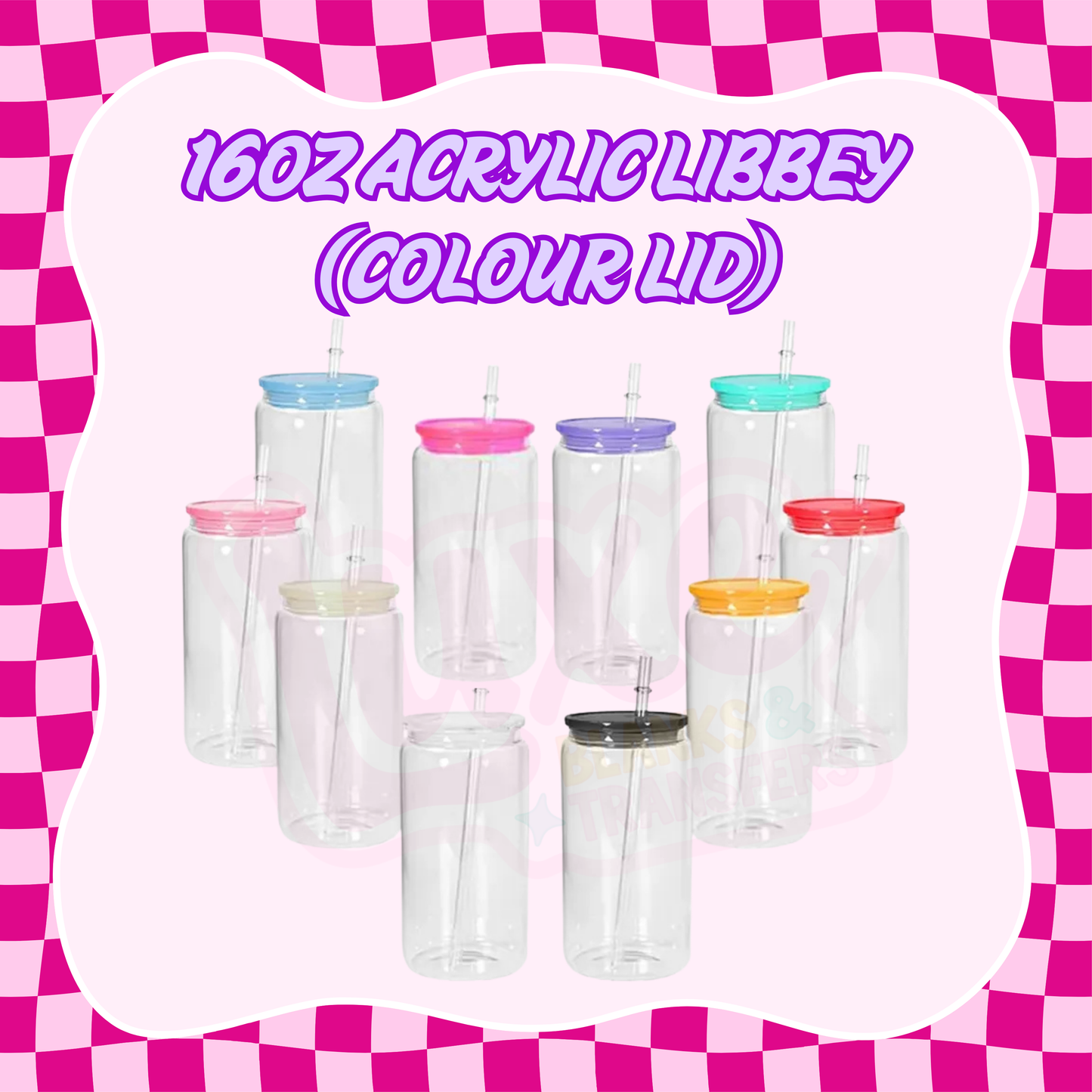 16oz Acrylic Libbey (Colour Lid)