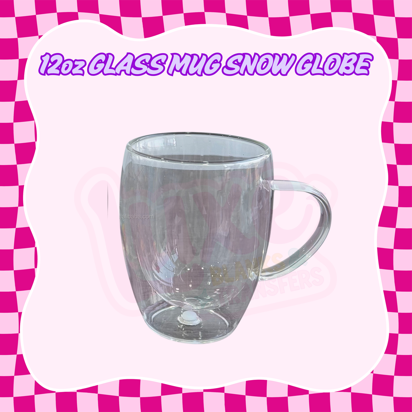 12oz Glass Mug Snow Globe