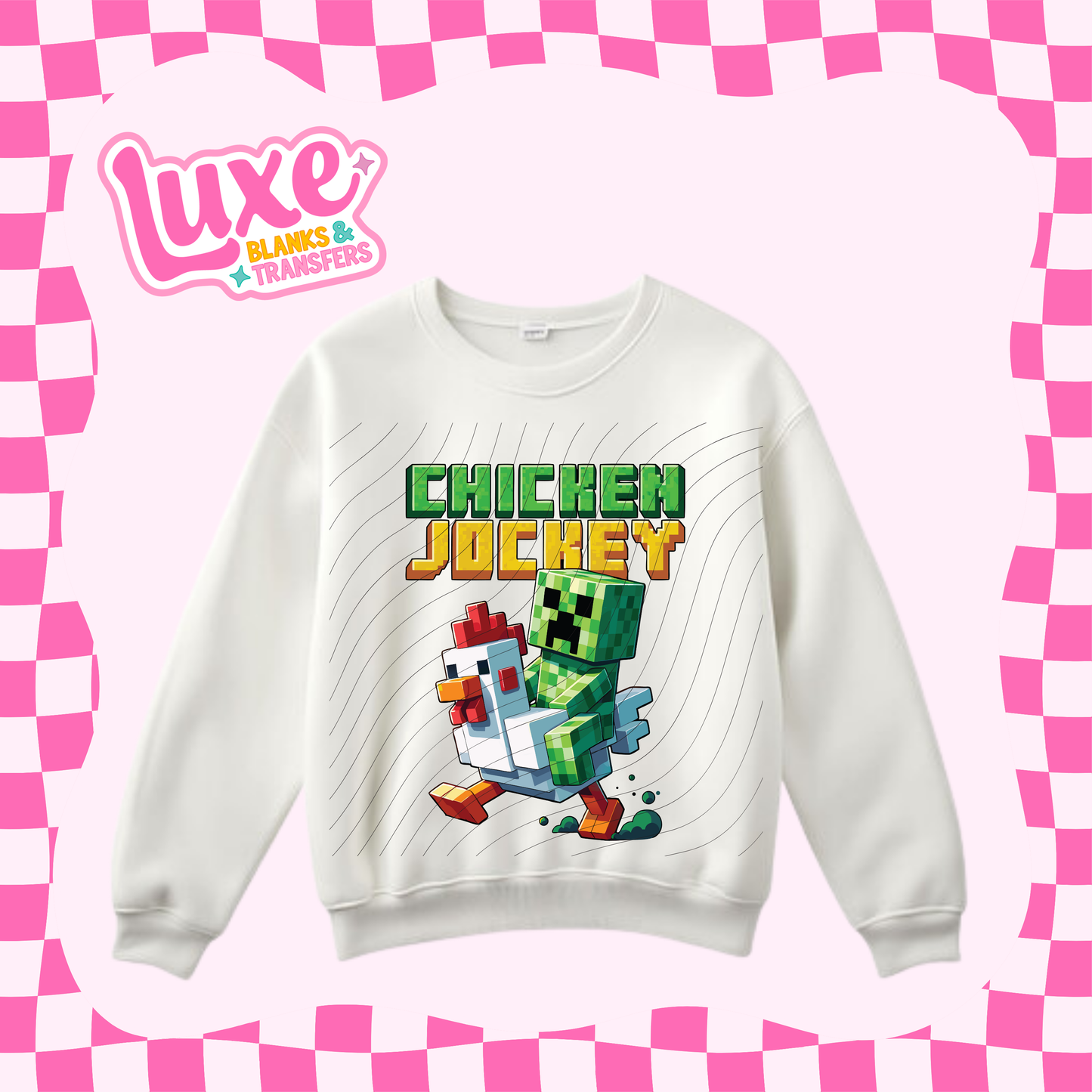 DTF Heat Transfer Kids Size 20cm | Chicken Jockey | READY TO SHIP