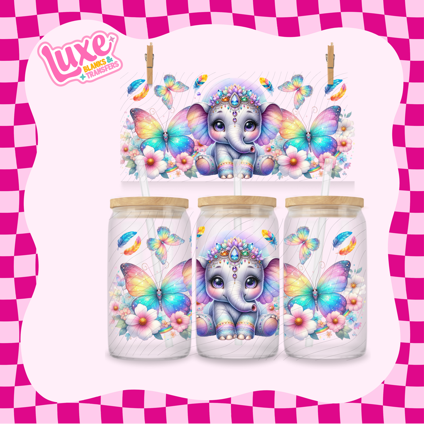 Elephant 2 | 16oz UV DTF Wrap | #1616