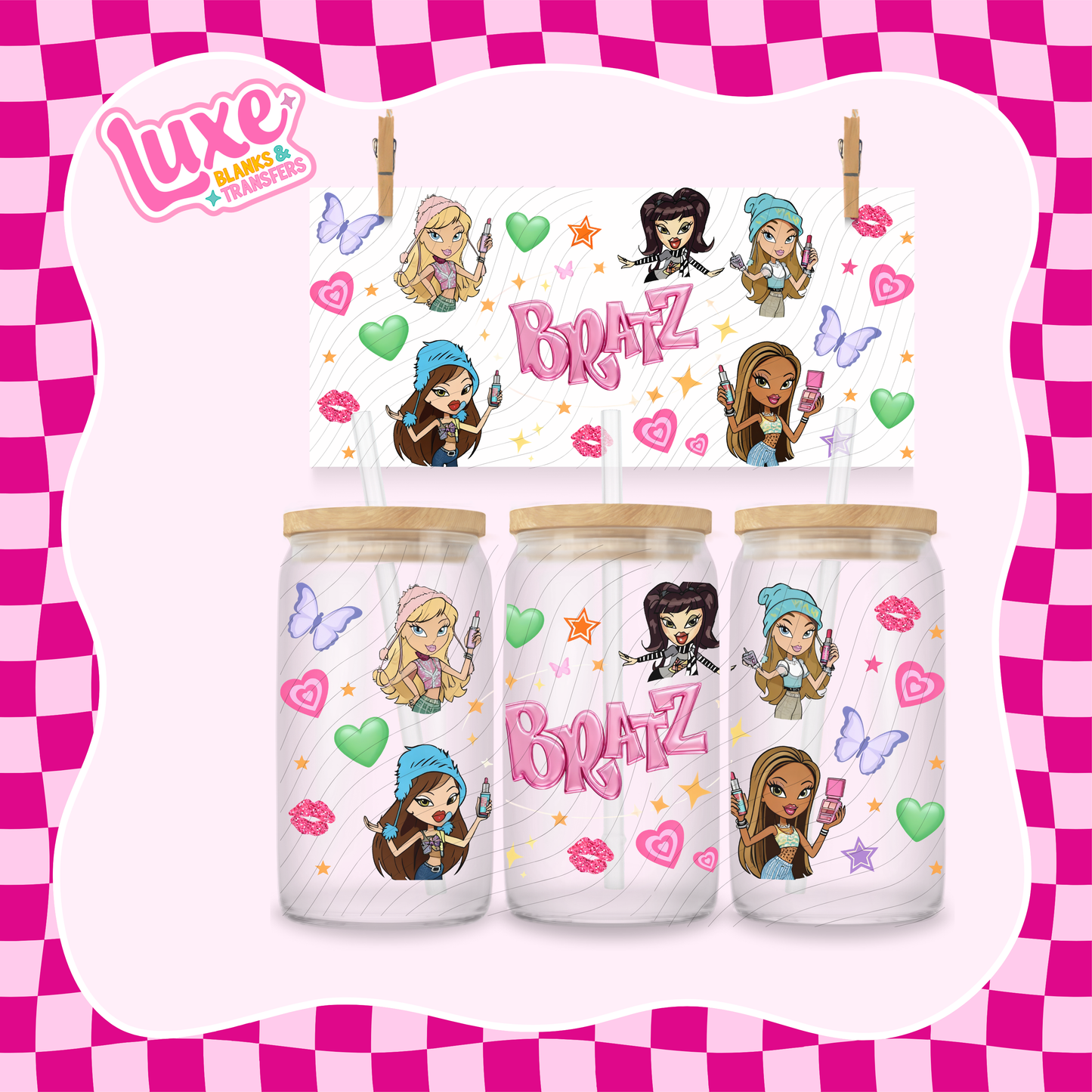 B.ratz Pink | 16oz UV DTF Wrap | #1315