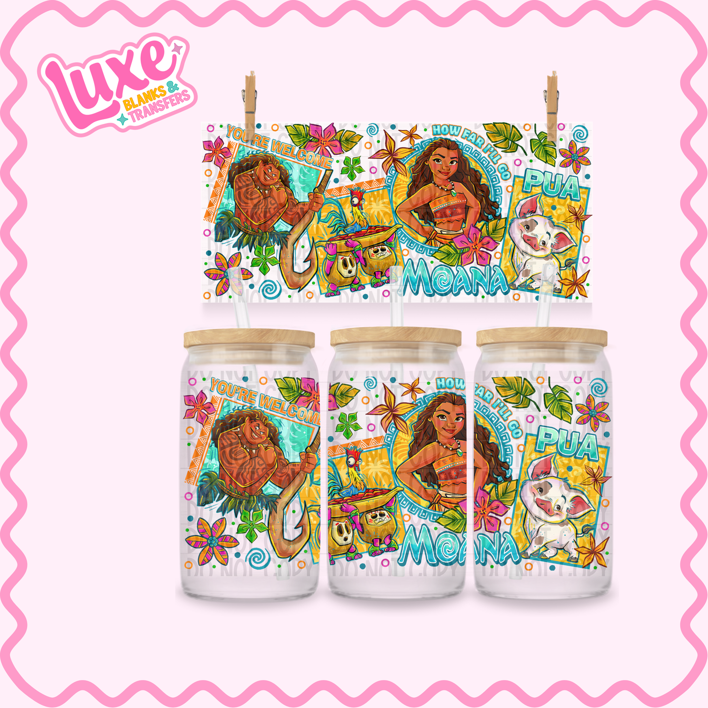 16oz UV DTF Wrap | Island Princess | #2595