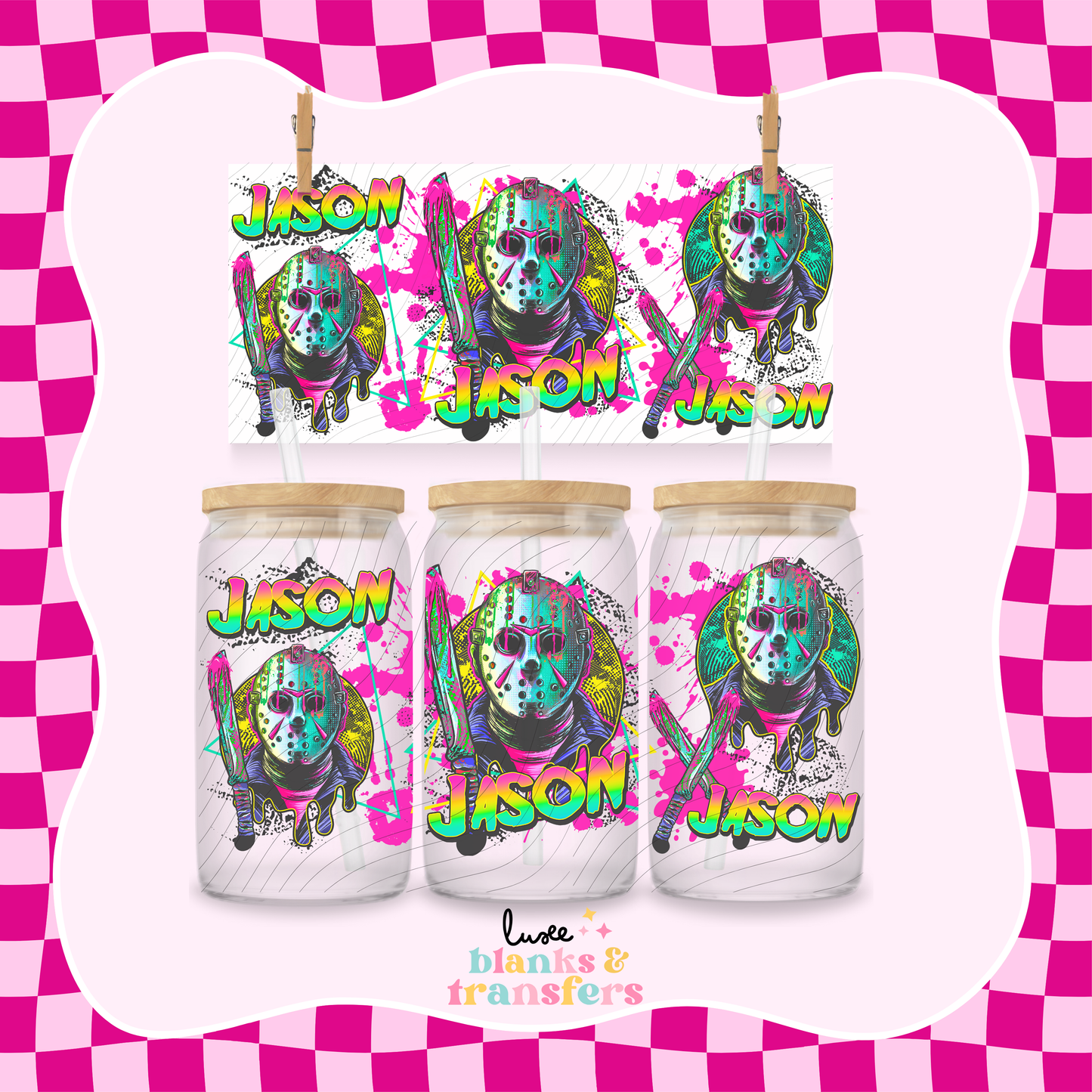 "Jason" Neon UV DTF Wrap (#824)