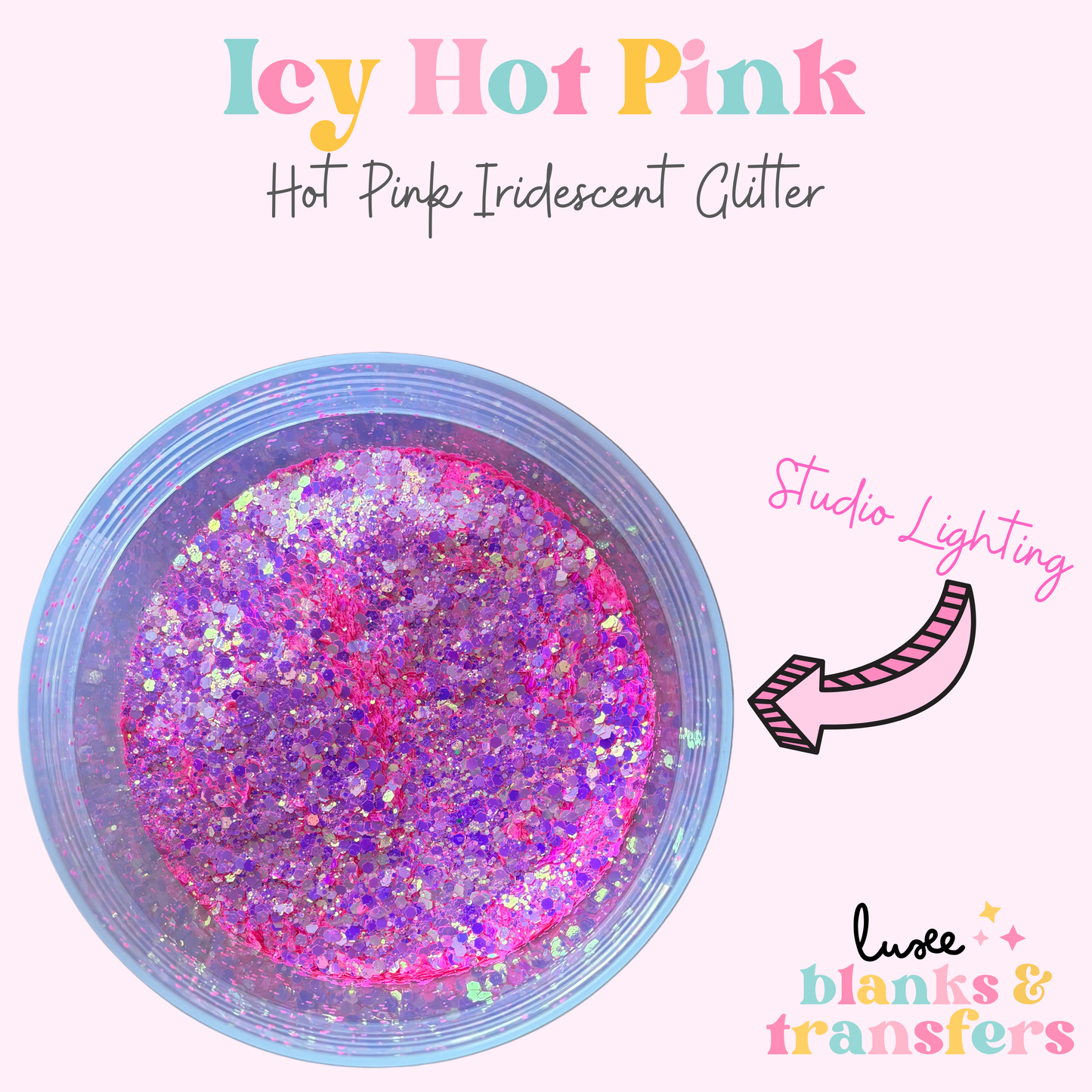 “Icy Hot Pink” Chunky Mix Glitter