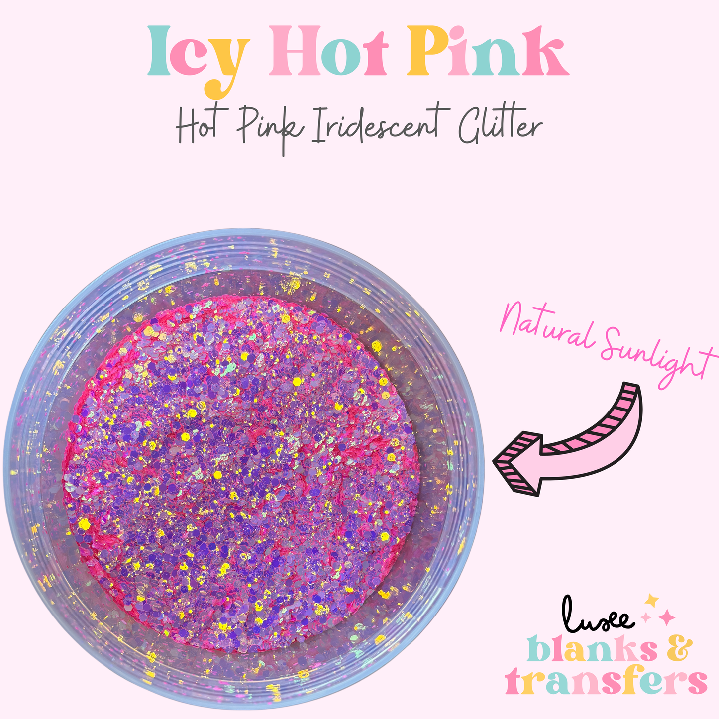 “Icy Hot Pink” Chunky Mix Glitter