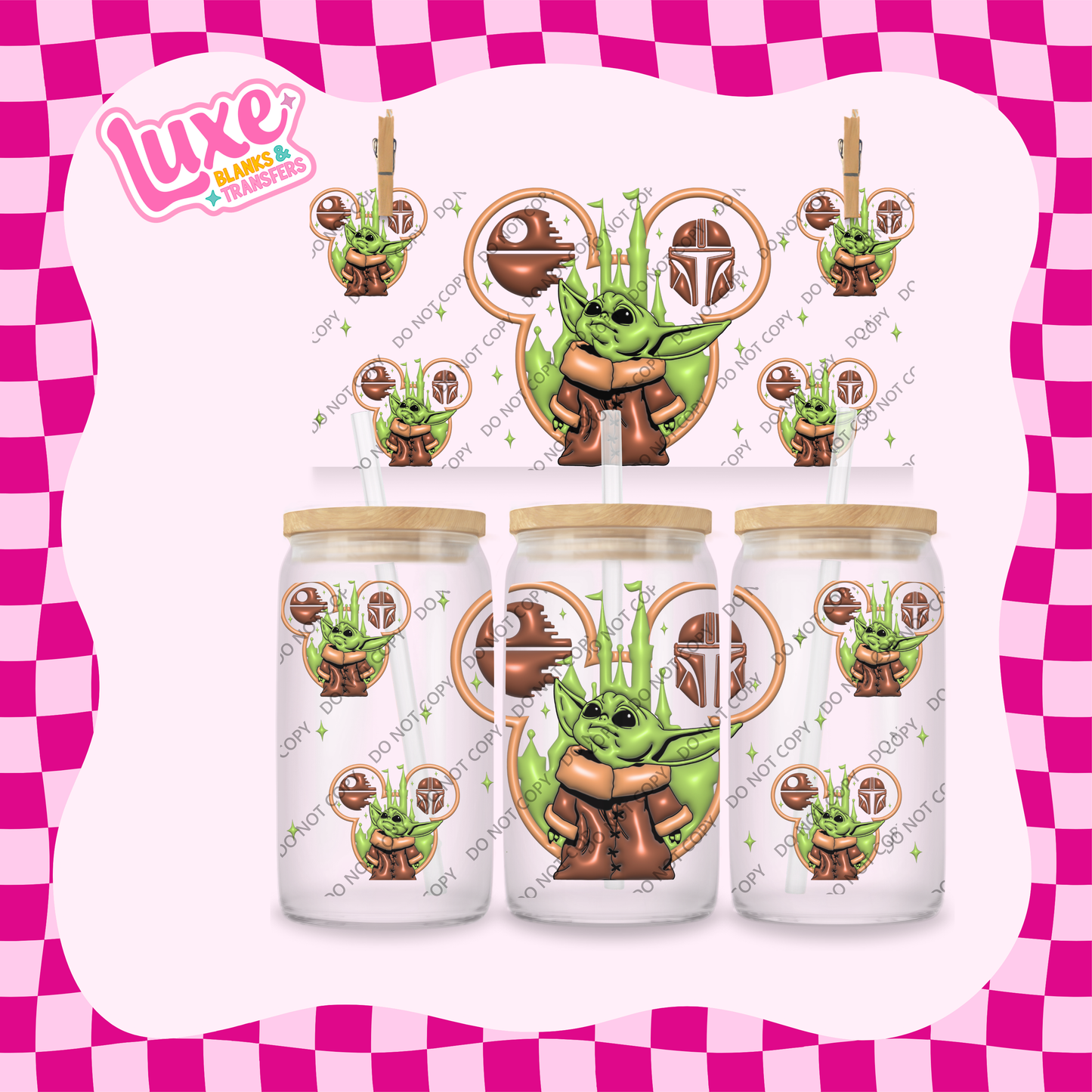 16oz UV DTF Wrap | Y0da Dis. | #1812