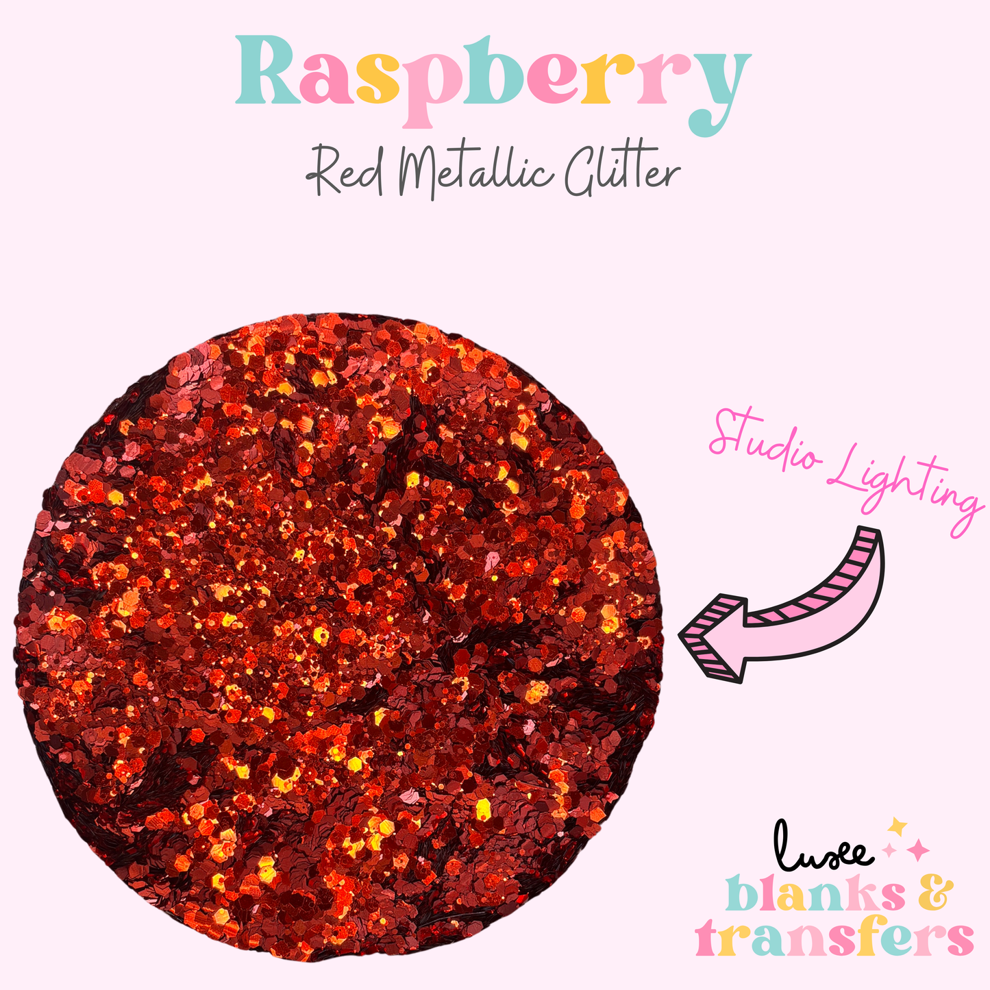 “Raspberry” Chunky Mix Glitter
