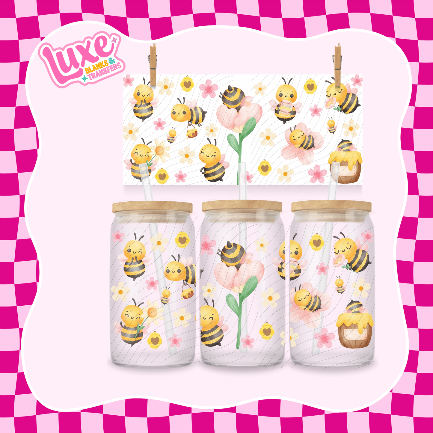 Bees | 16oz UV DTF Wrap | #1328