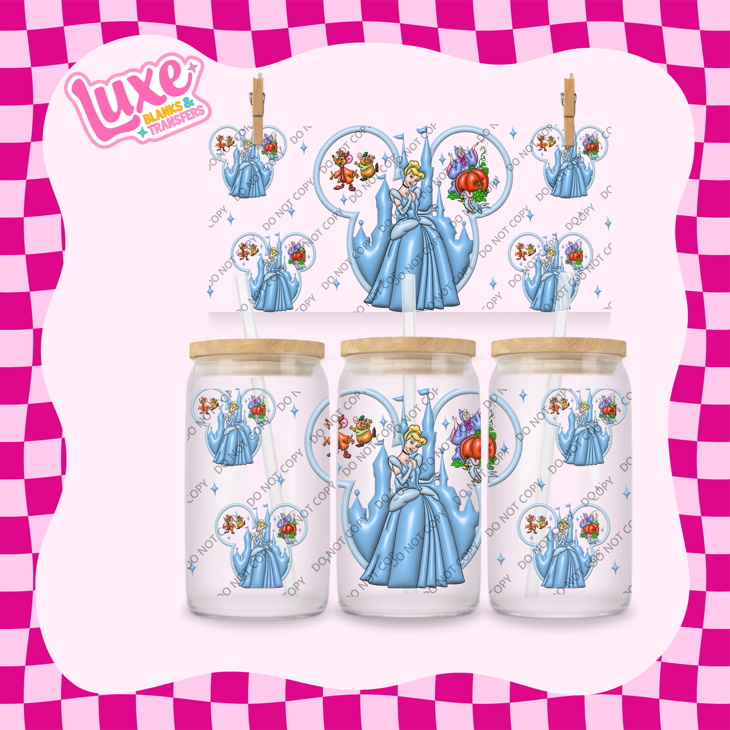 16oz UV DTF Wrap | Cind. Princess Dis. 2 | #1818