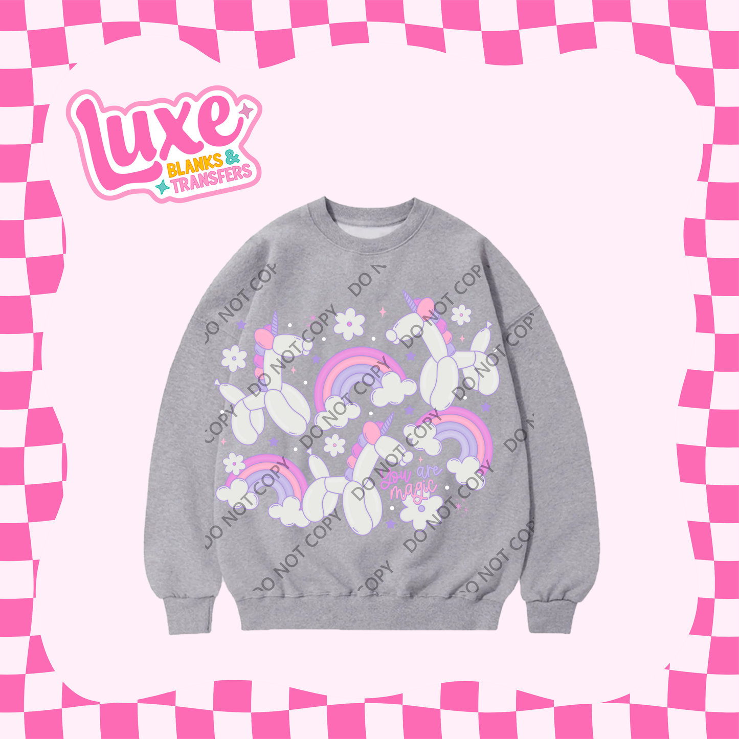 DTF Heat Transfer | Unicorns Balloons | #473