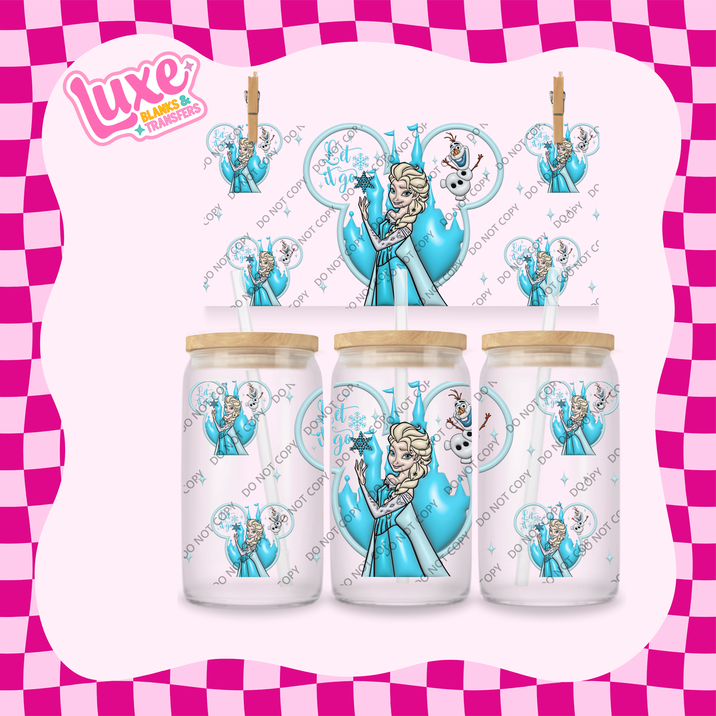 16oz UV DTF Wrap | Ice Princess Dis. | #1822