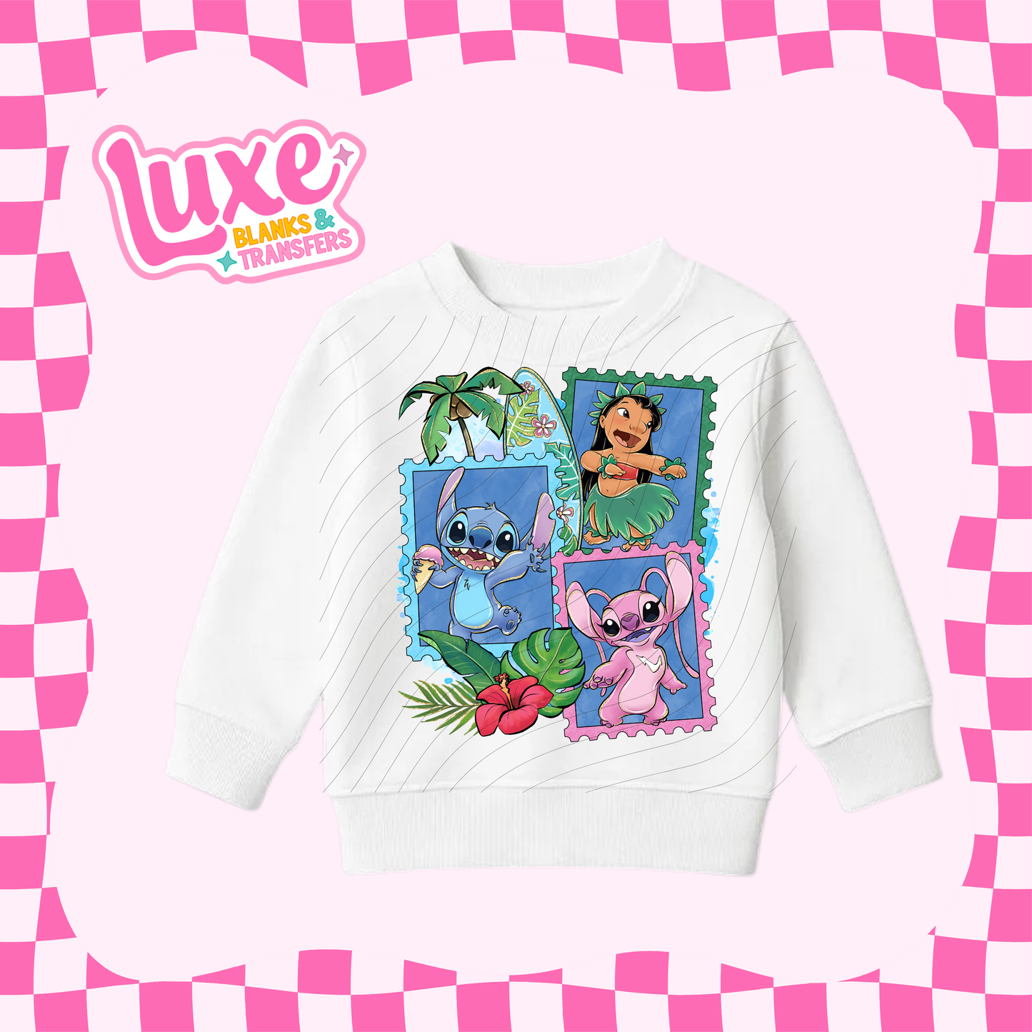Blue Alien Stamps | Kids DTF Heat Transfer | #28