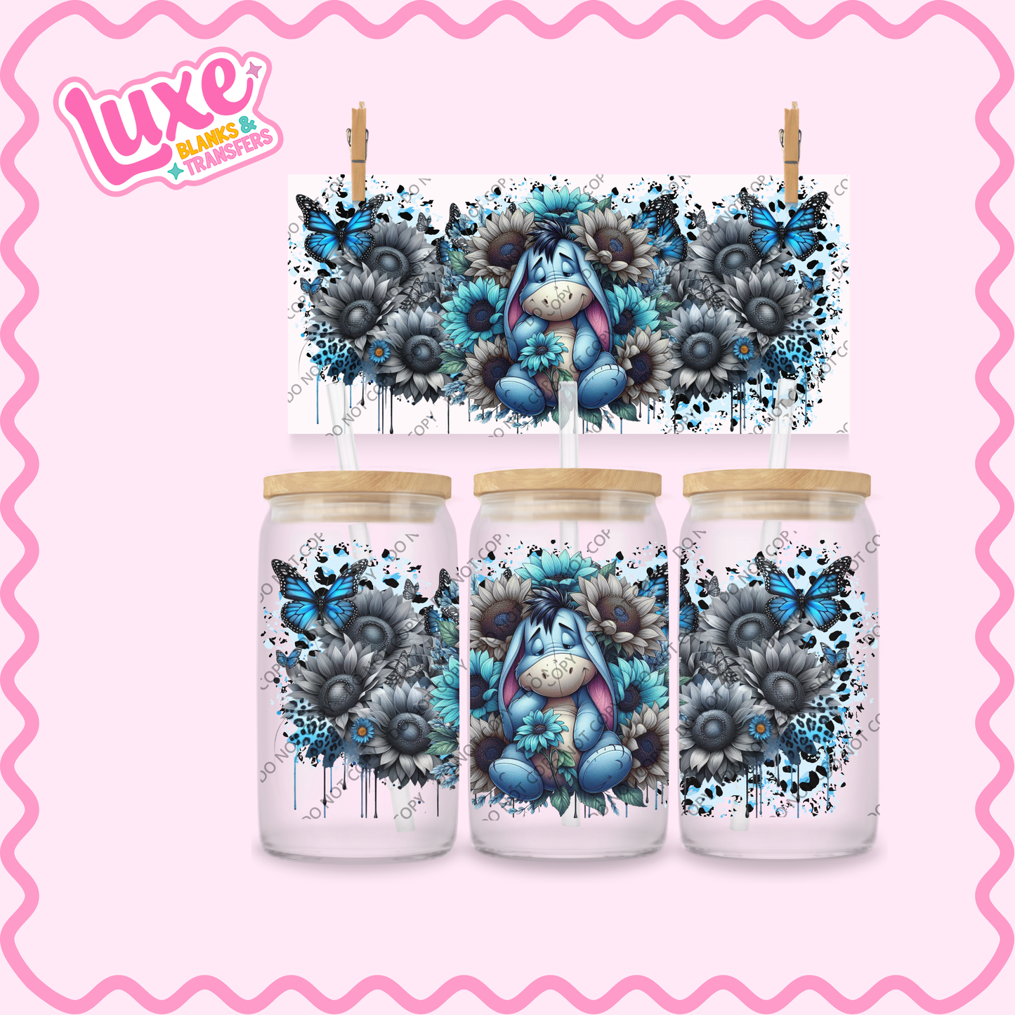 16oz UV DTF Wrap | Donkey Flowers | #2302