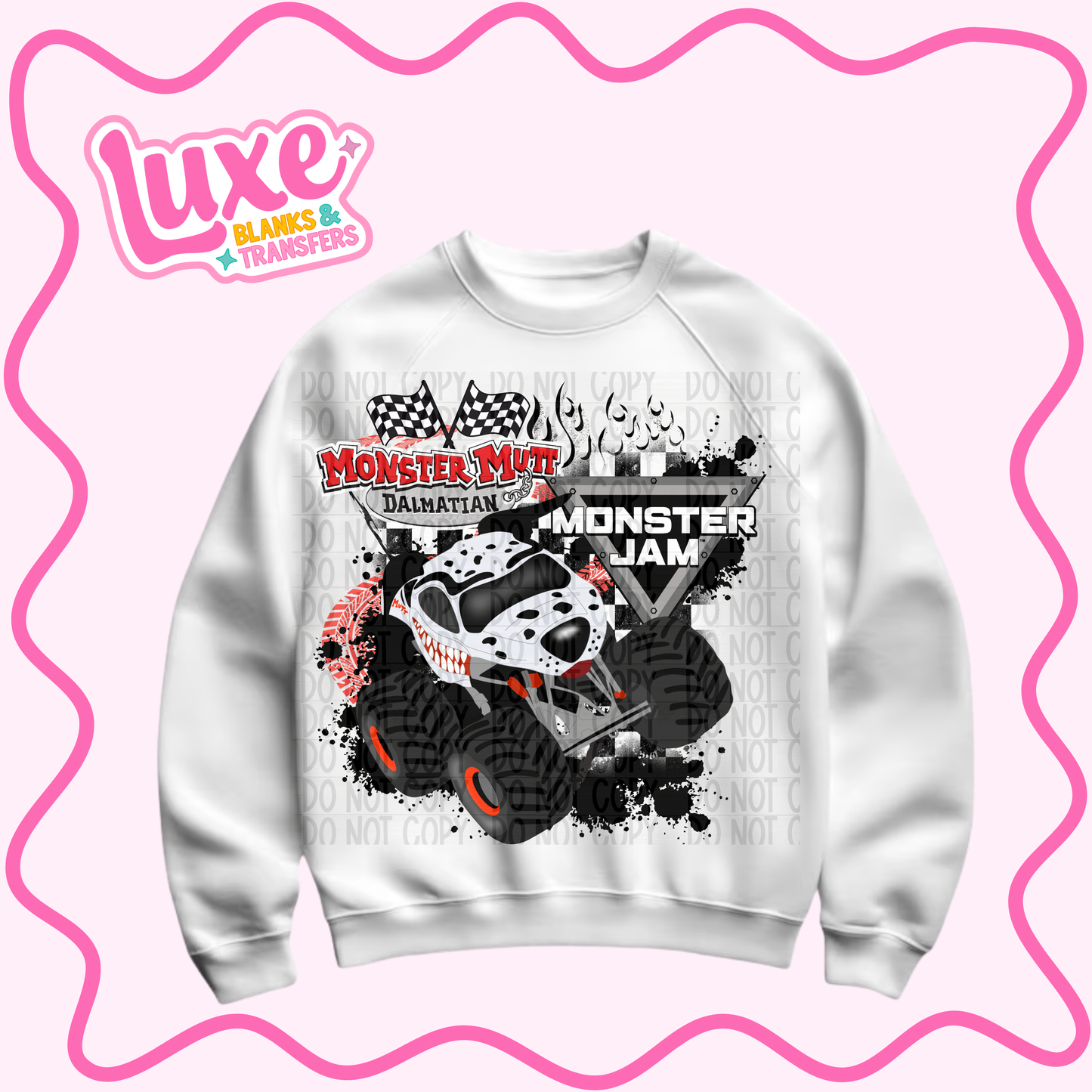 DTF Heat Transfer | Monster Truck Dalmation | #753
