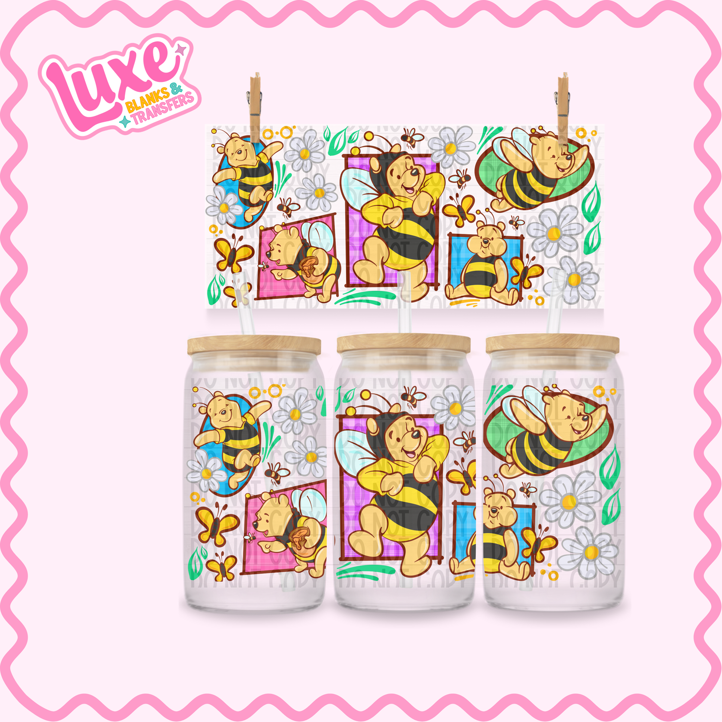 16oz UV DTF Wrap | Win Bees | #2613