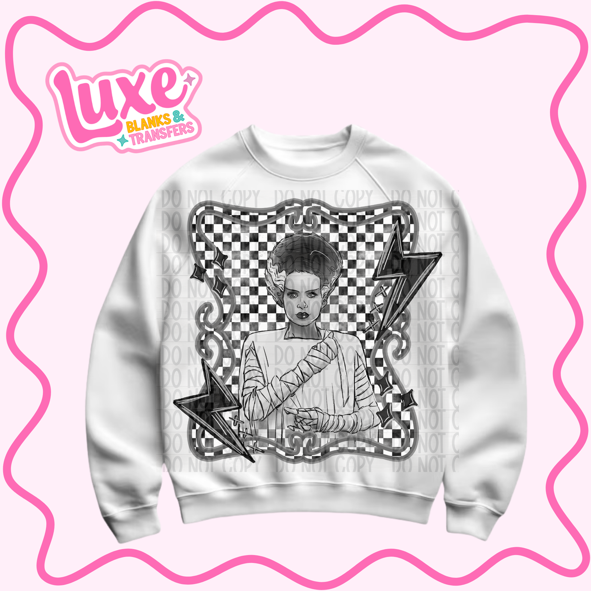 DTF Heat Transfer | B&W Spooky | #1490