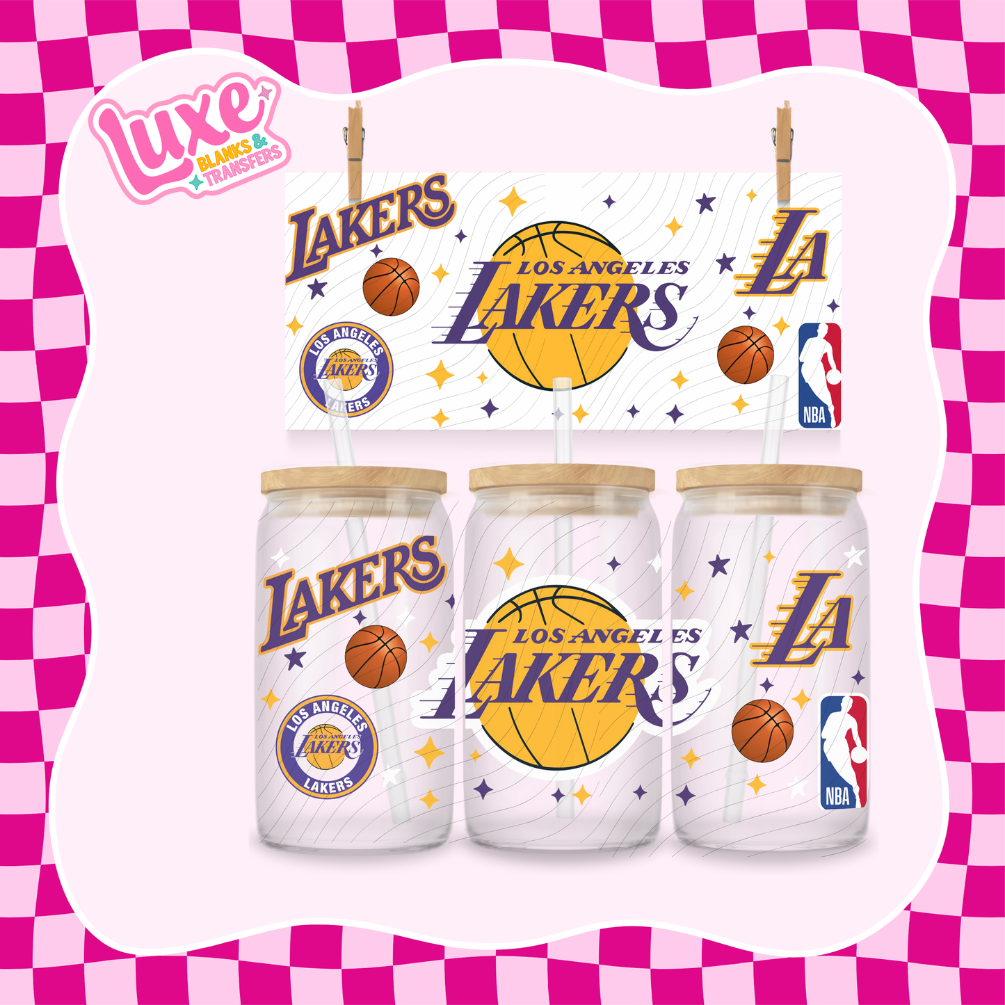 Lakers Basketball | 16oz UV DTF Wrap | #1339