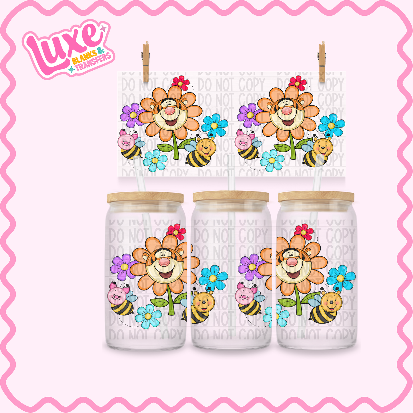 16oz UV DTF Wrap | Win Friends Flowers | #3587