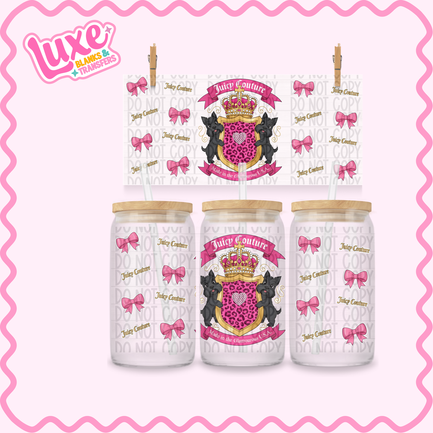 16oz UV DTF Wrap | Juicy Pink | #2618