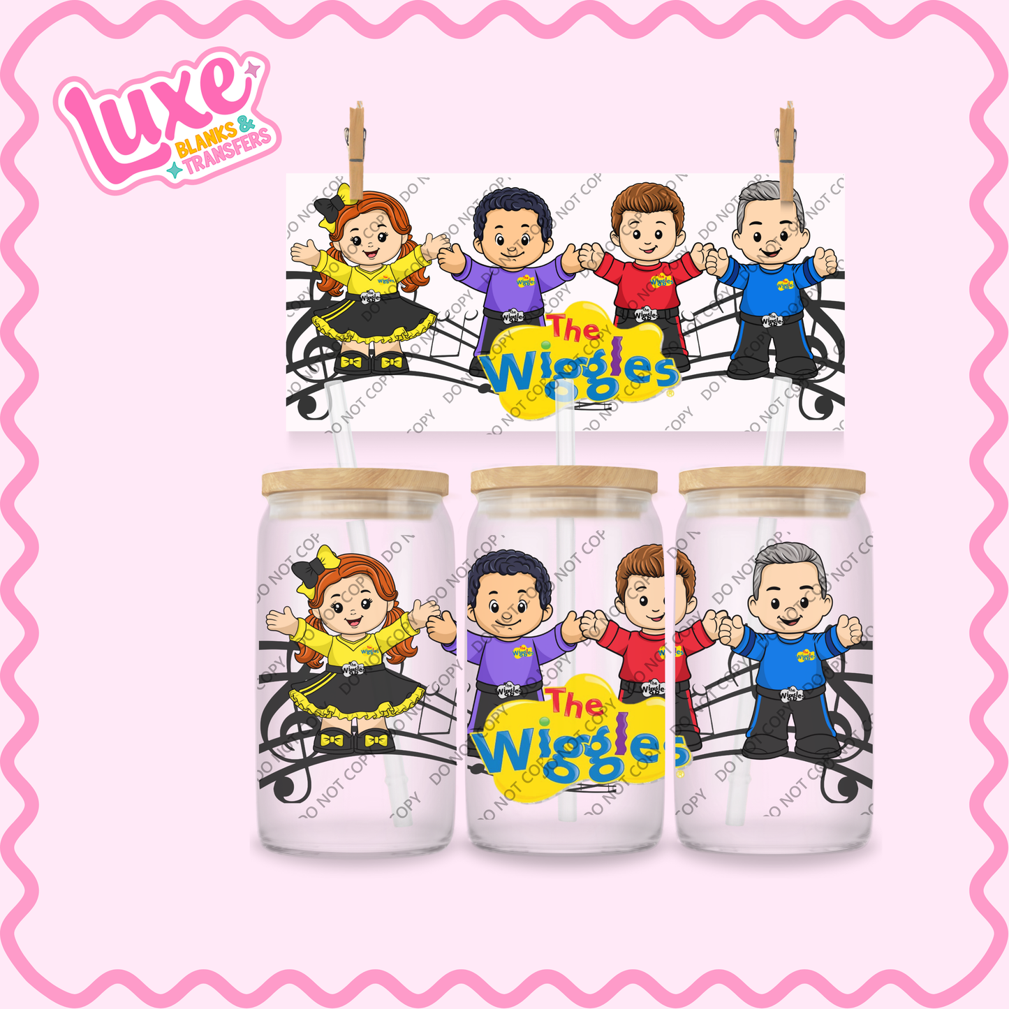 16oz UV DTF Wrap | Wiggle Cute | #2313