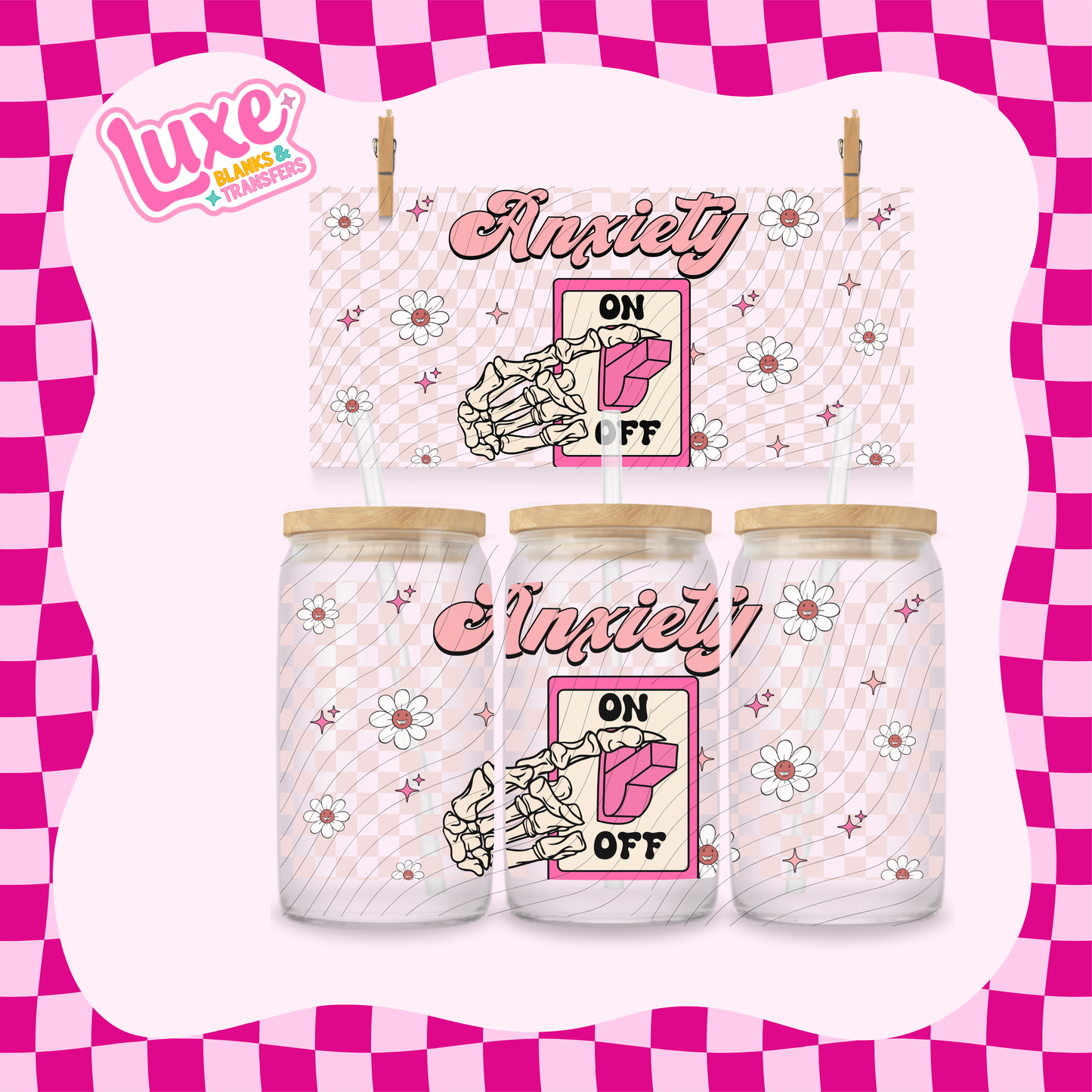 Anxiety Switch | 16oz UV DTF Wrap | #1637