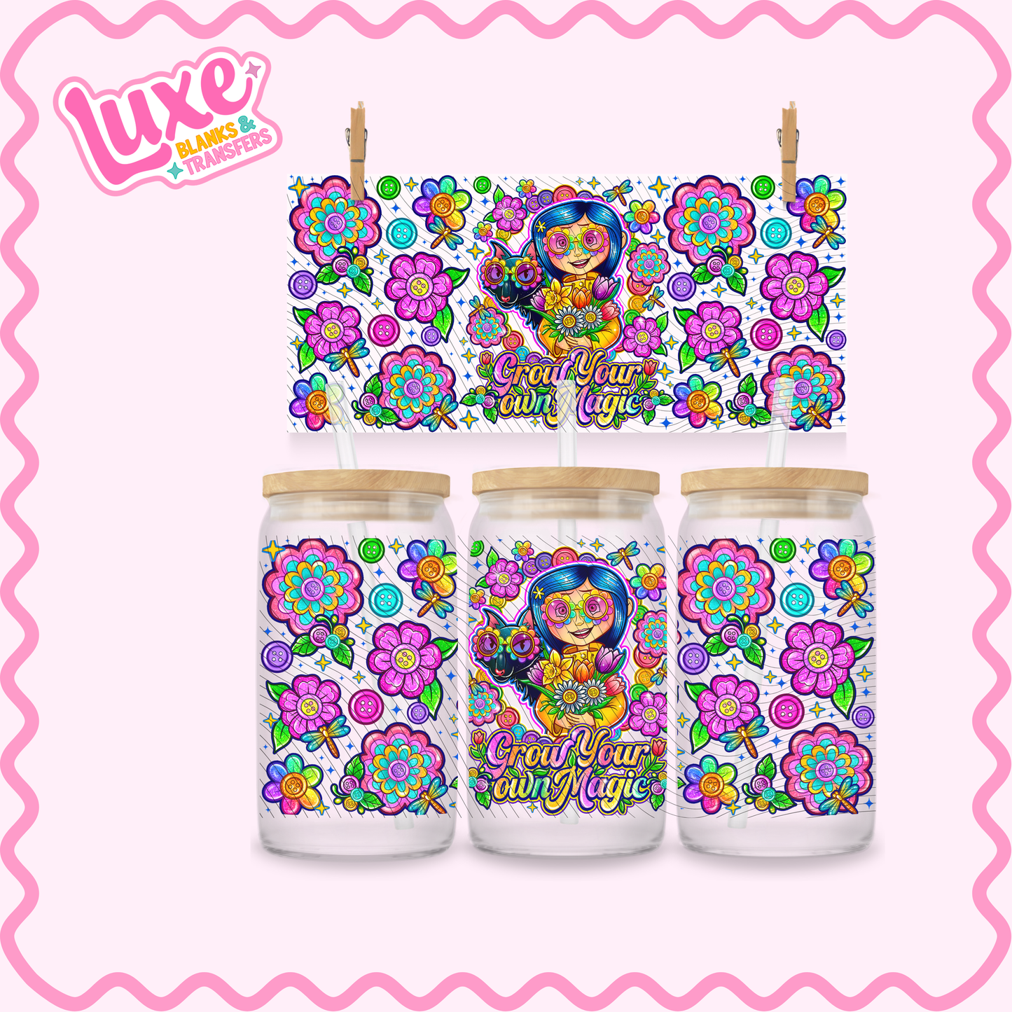 16oz UV DTF Wrap | Grow Your Own Magic Cora | #3108