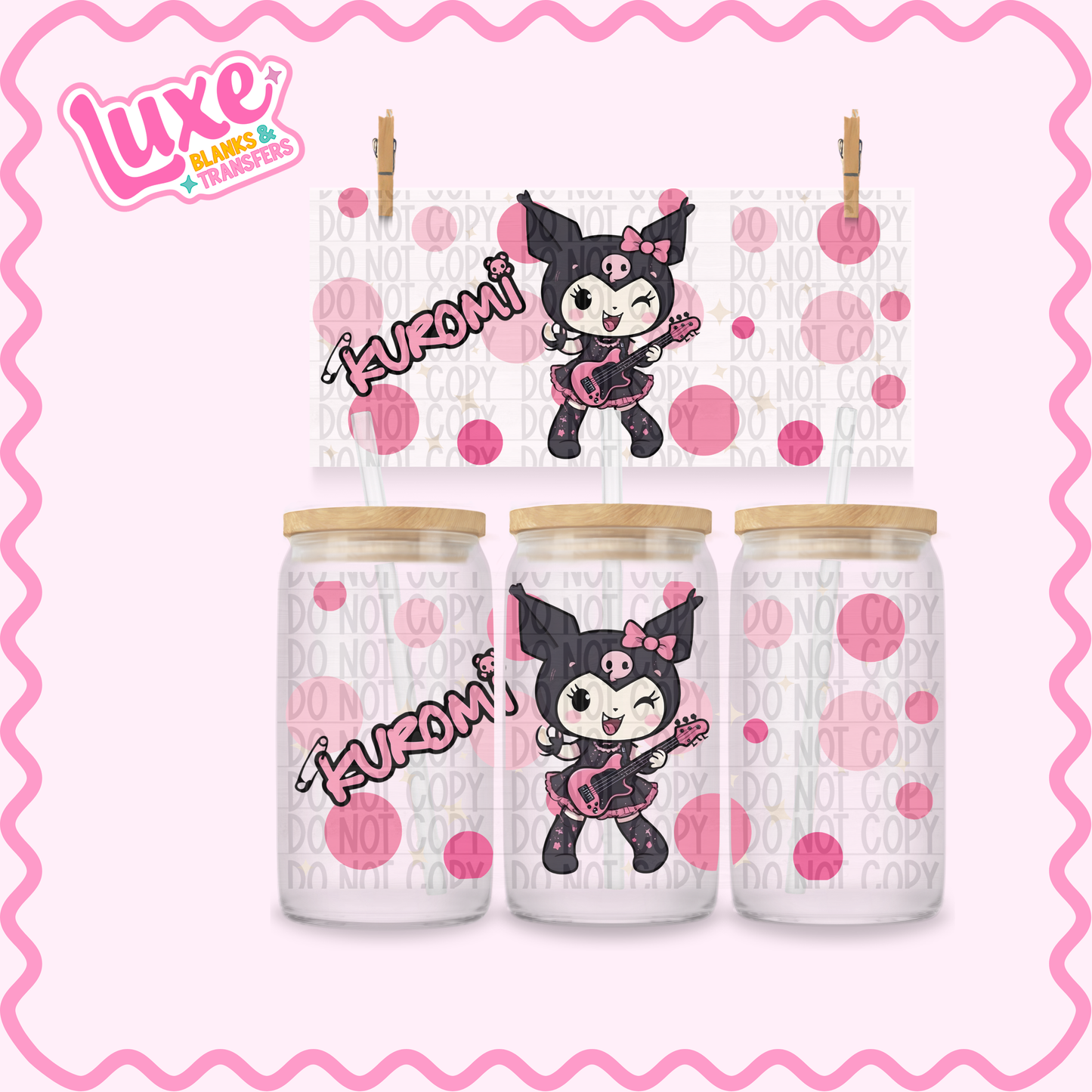 16oz UV DTF Wrap | Ku/r0mi Pink | #2624