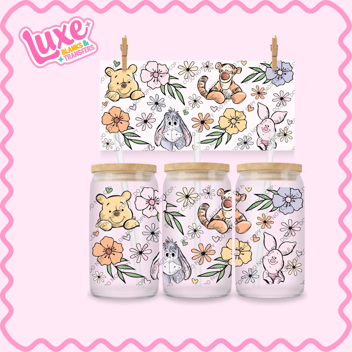 16oz UV DTF Wrap | Win Friends Flowers | #2322