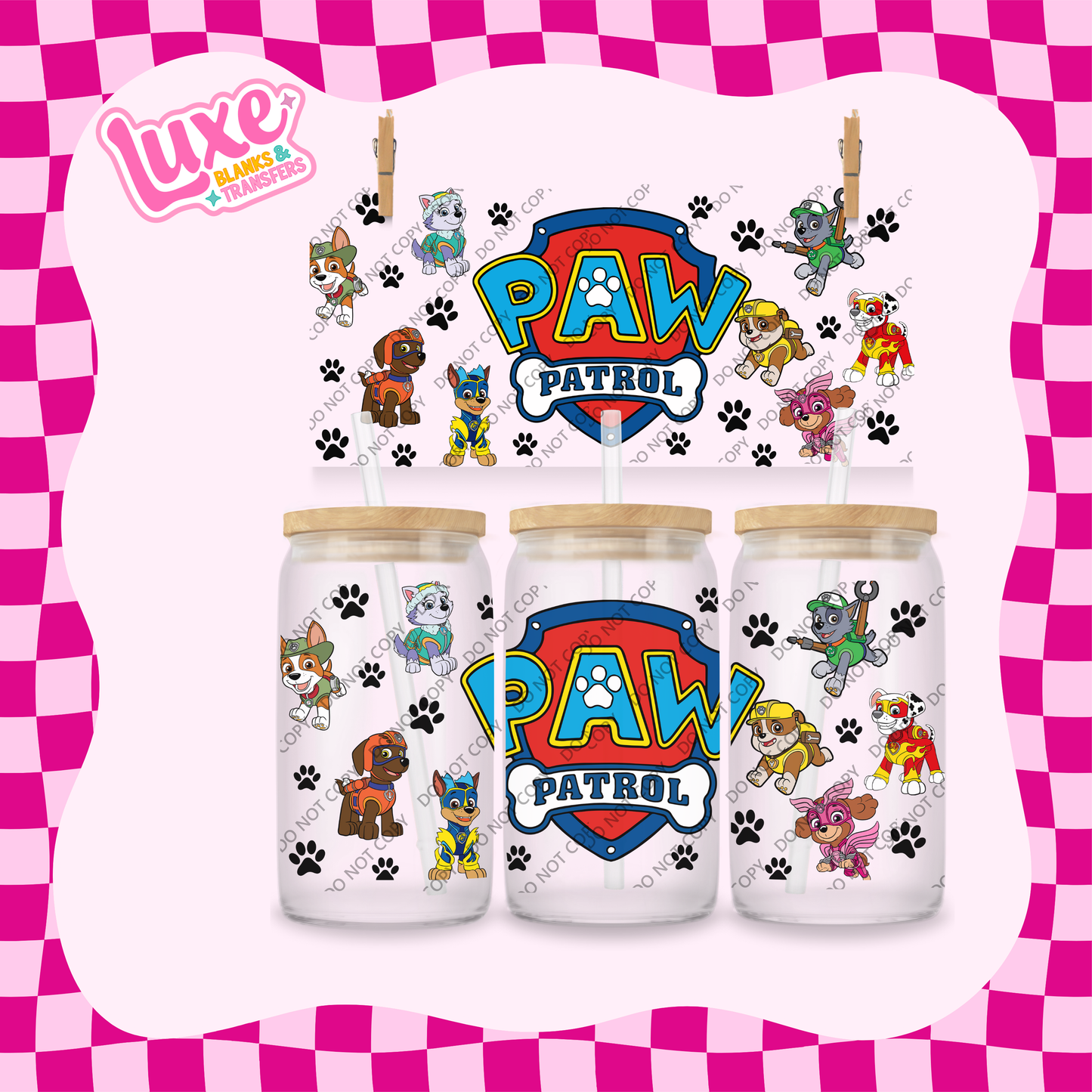 16oz UV DTF Wrap | Kids Paw Show | #1841
