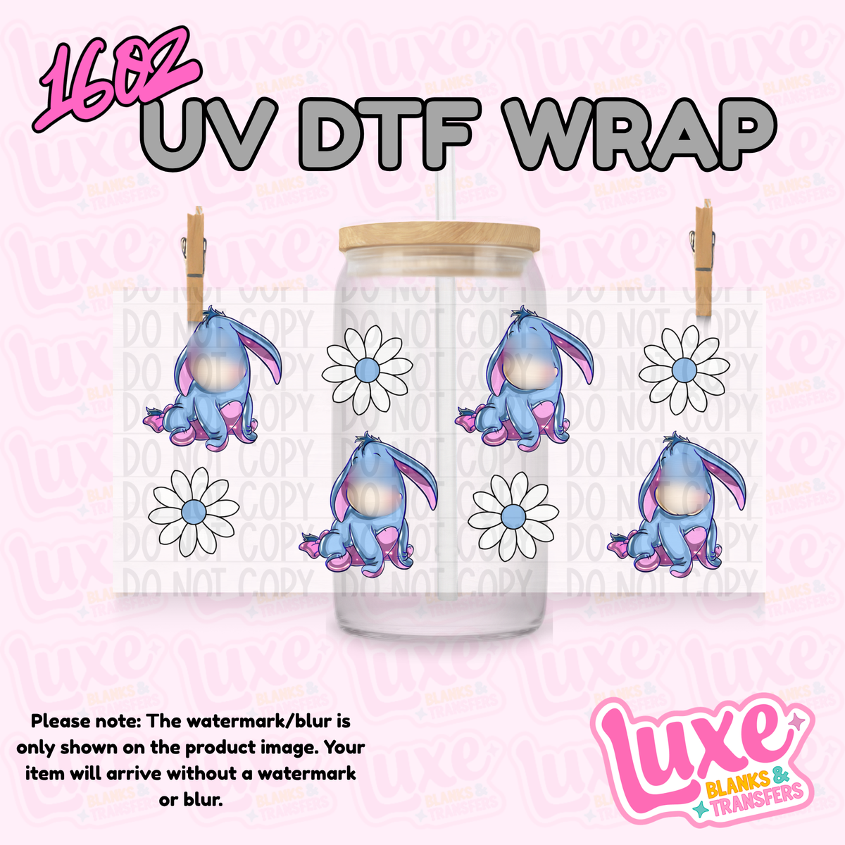 16oz UV DTF Wrap | D0nkey Daisy | #4335
