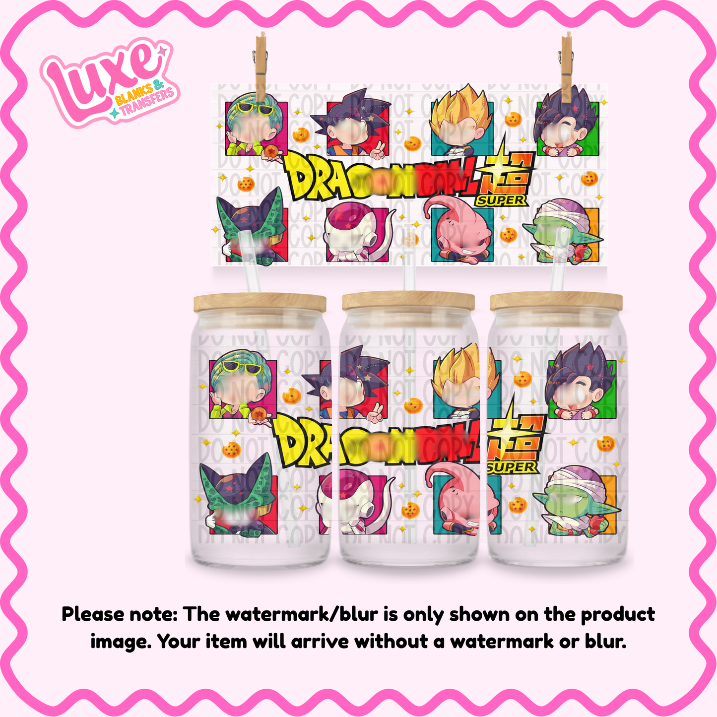 16oz UV DTF Wrap | DBZ Cute | #1331