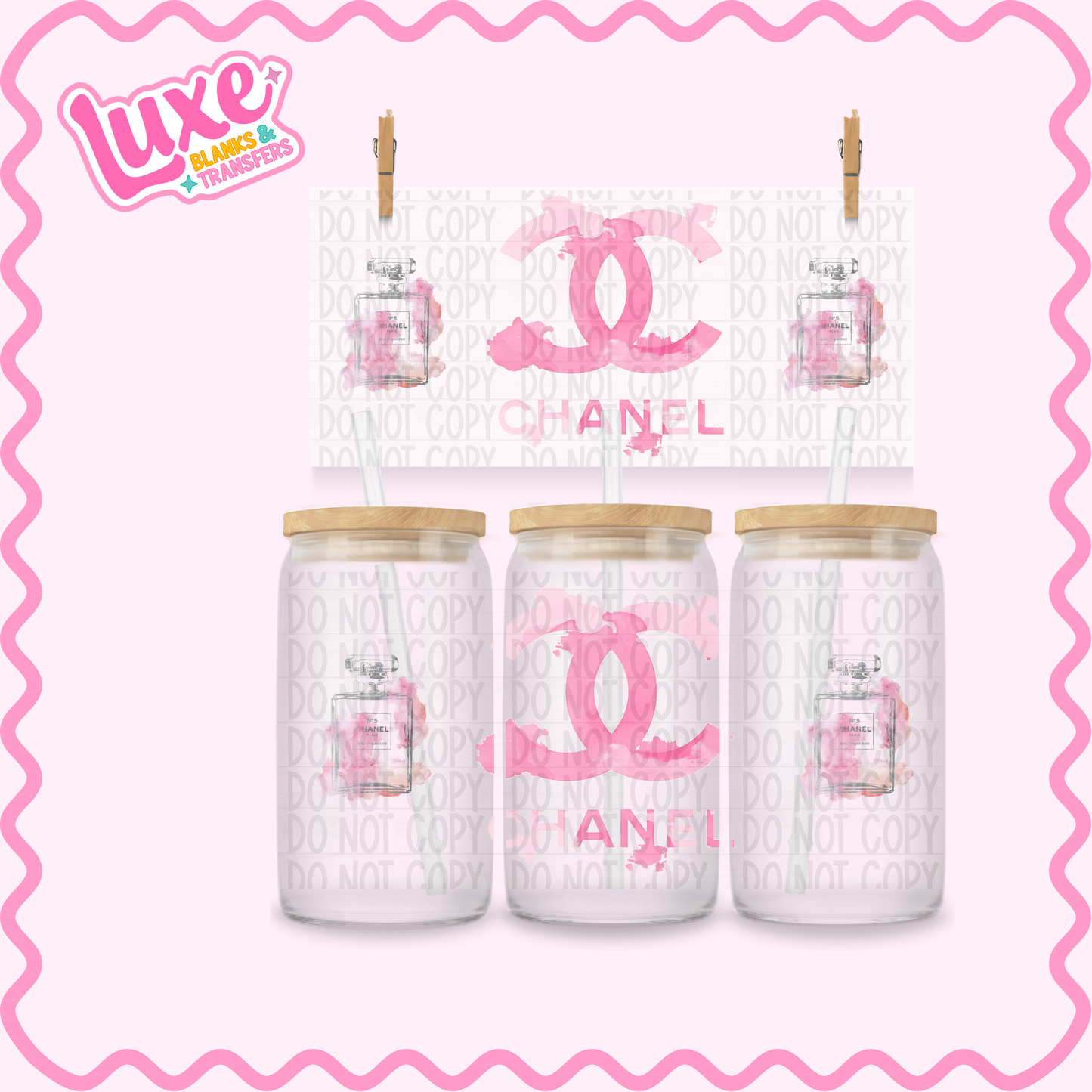 16oz UV DTF Wrap | CC Pink Watercolour | #2633