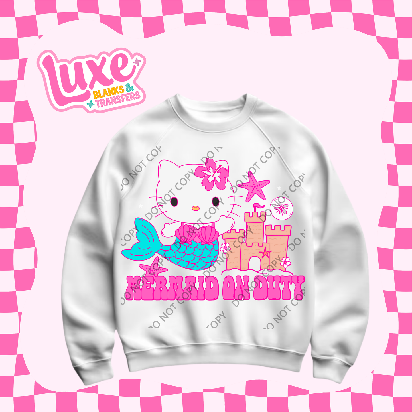 DTF Heat Transfer | Mermaid On Duty | #498