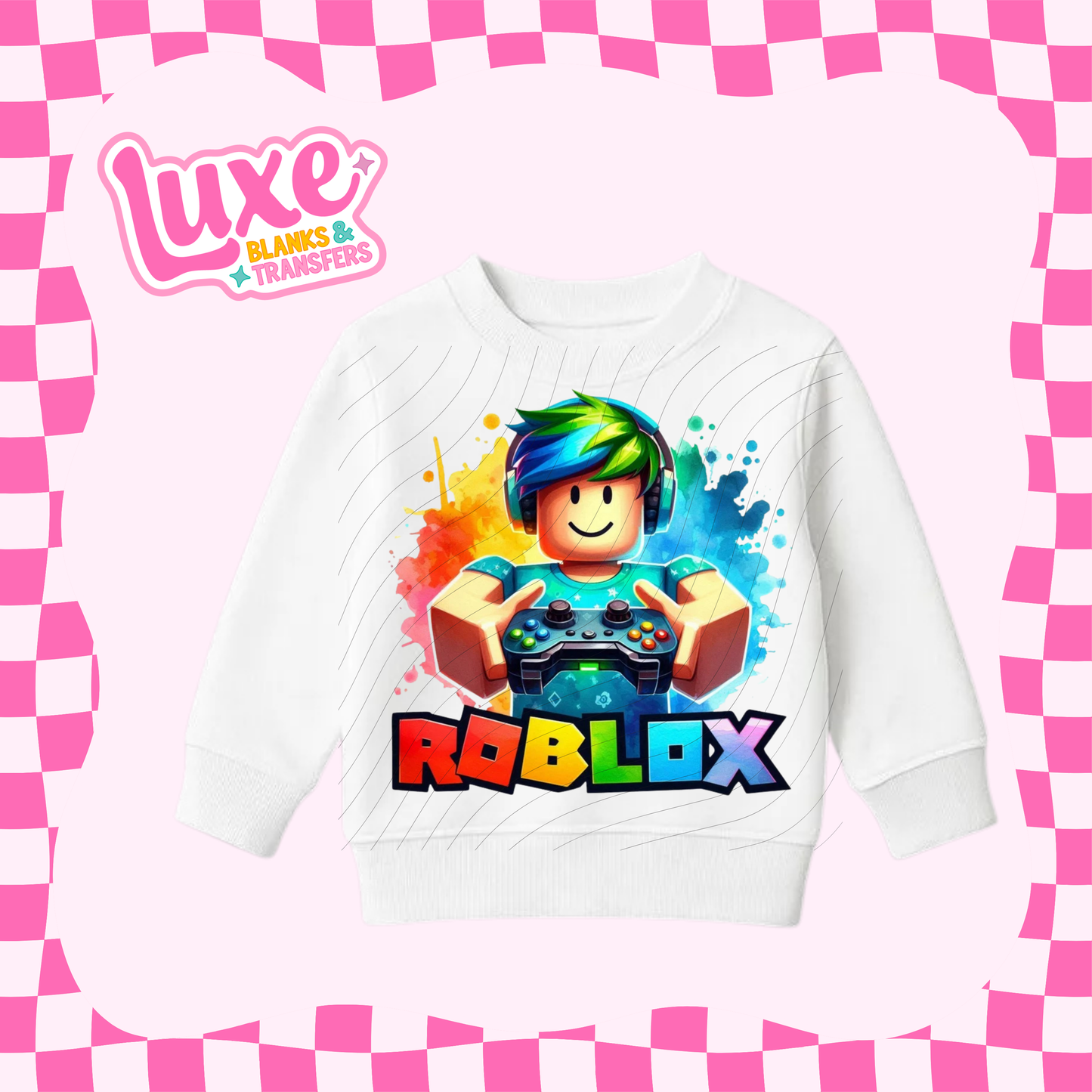 Blox Gamer 4 Kids Size 20cm | Kids DTF Heat Transfer | READY TO SHIP