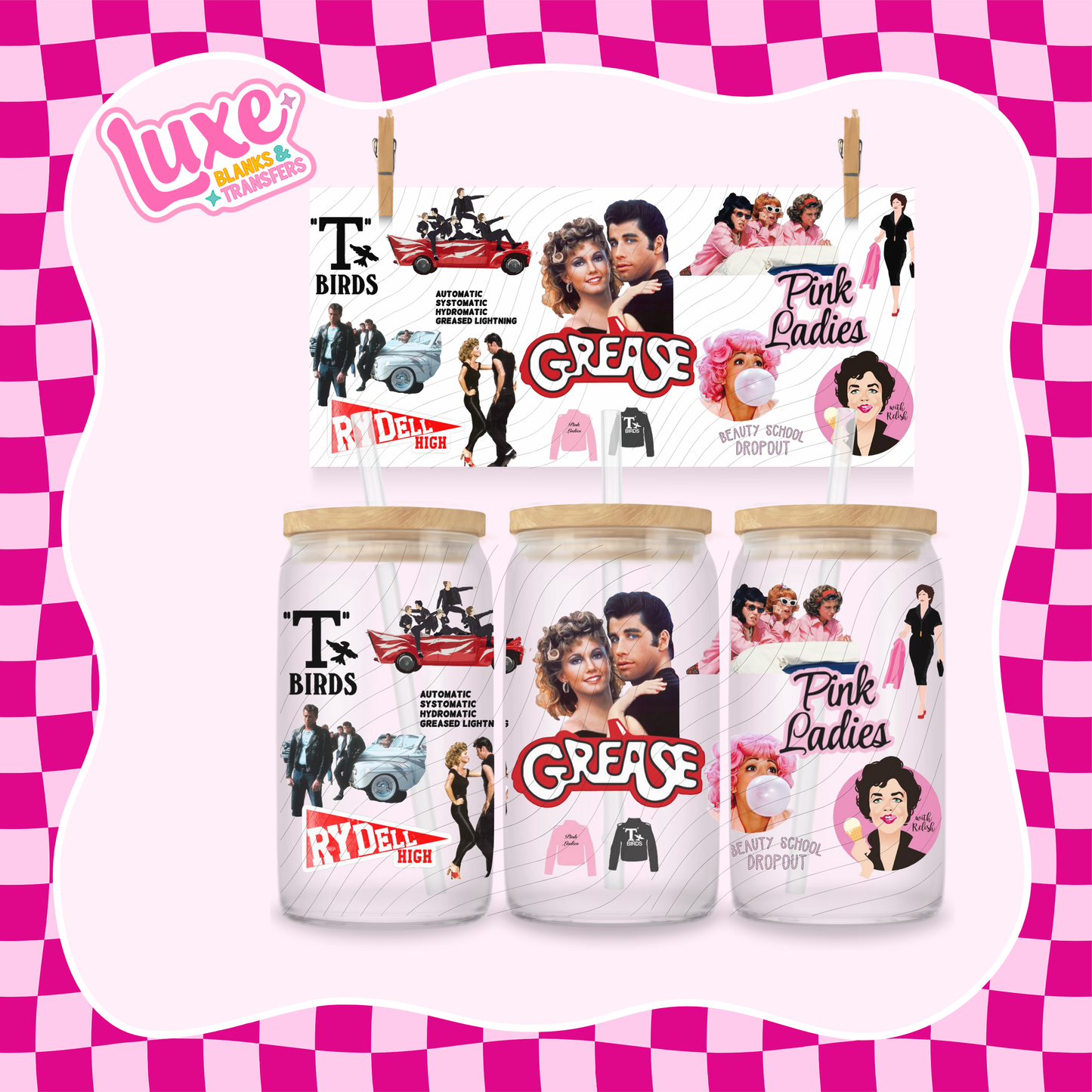 Grease | 16oz UV DTF Wrap | #1357