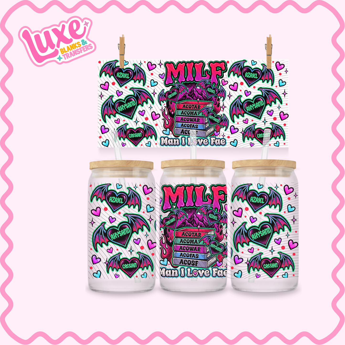 16oz UV DTF Wrap | ACOTAR Fae | #3120