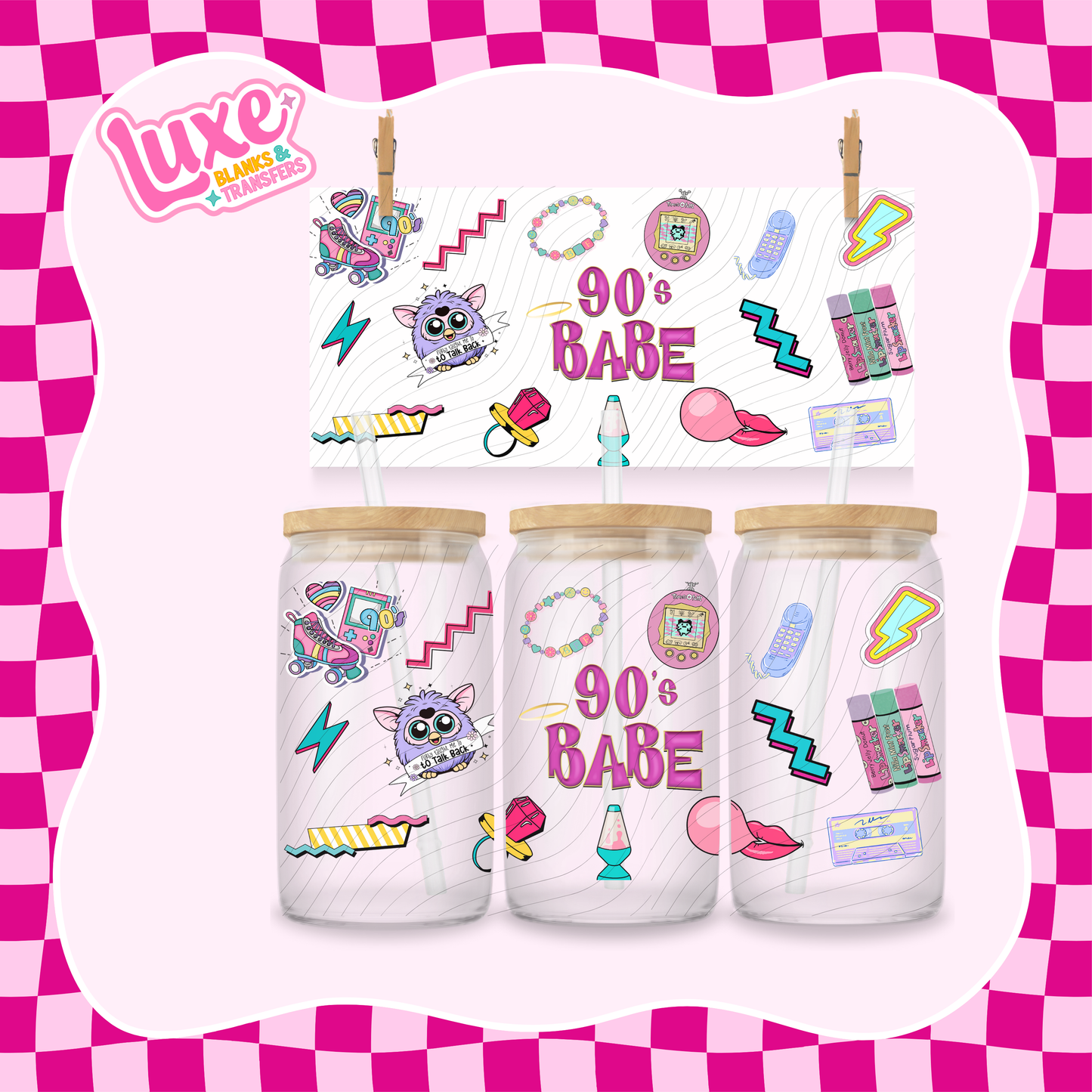 90's Babe | 16oz UV DTF Wrap | #1358