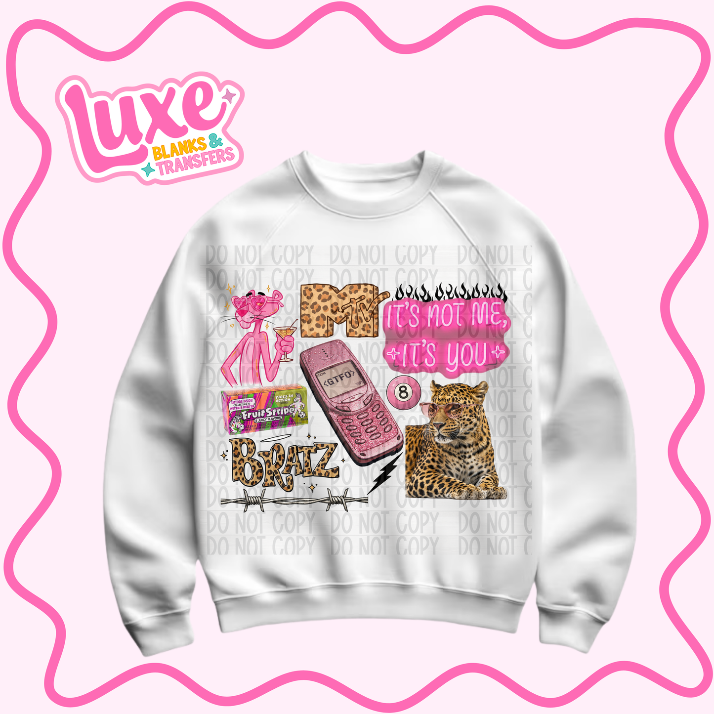 DTF Heat Transfer | Bra/tz Y2k Collage | #974