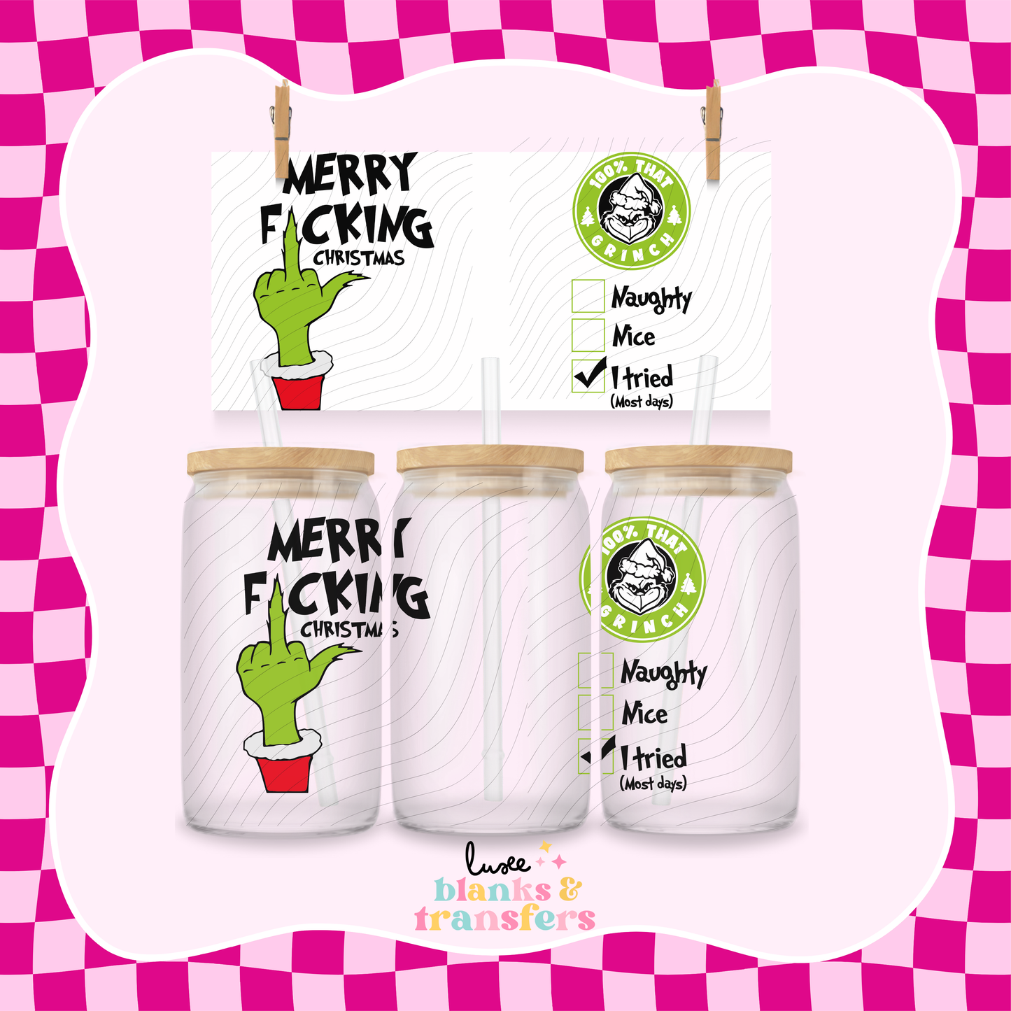 Green Character Swear UV DTF Wrap (#866)