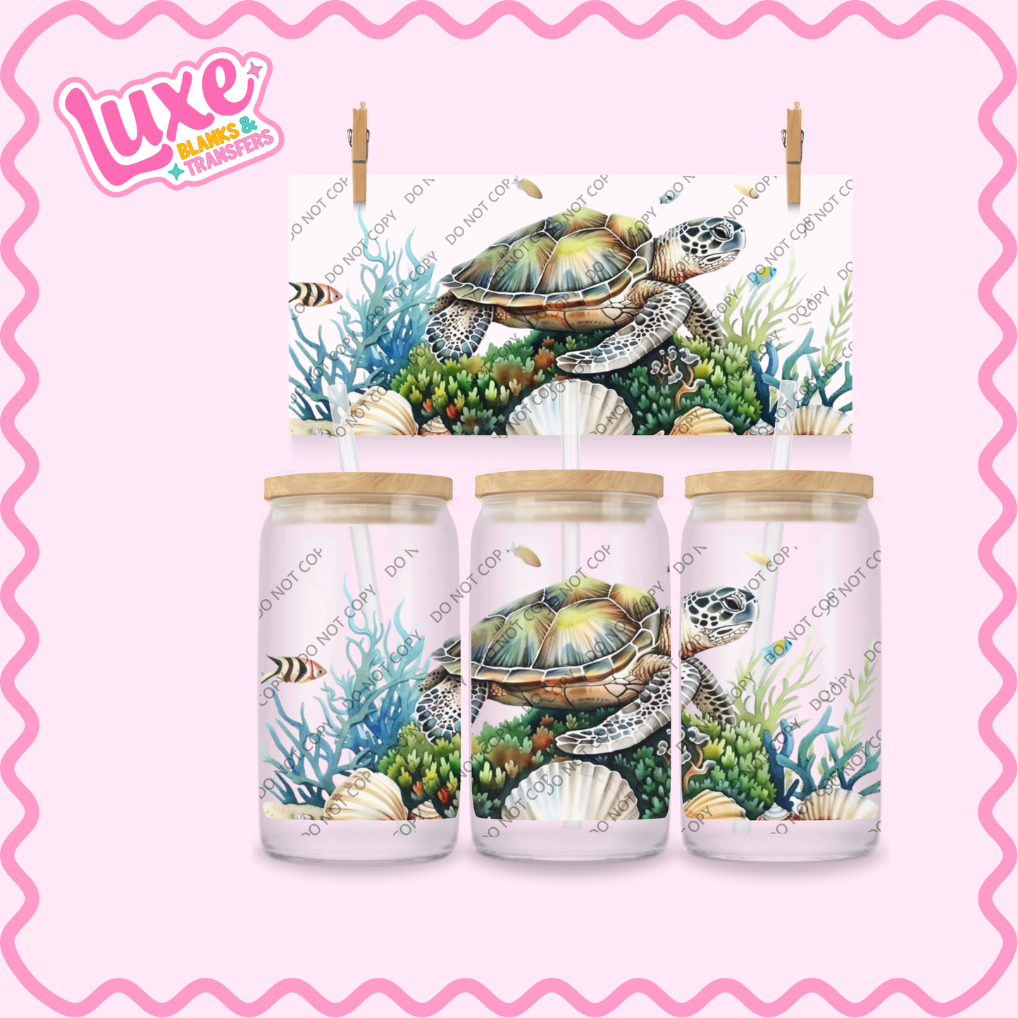 16oz UV DTF Wrap | Turtle | #2332