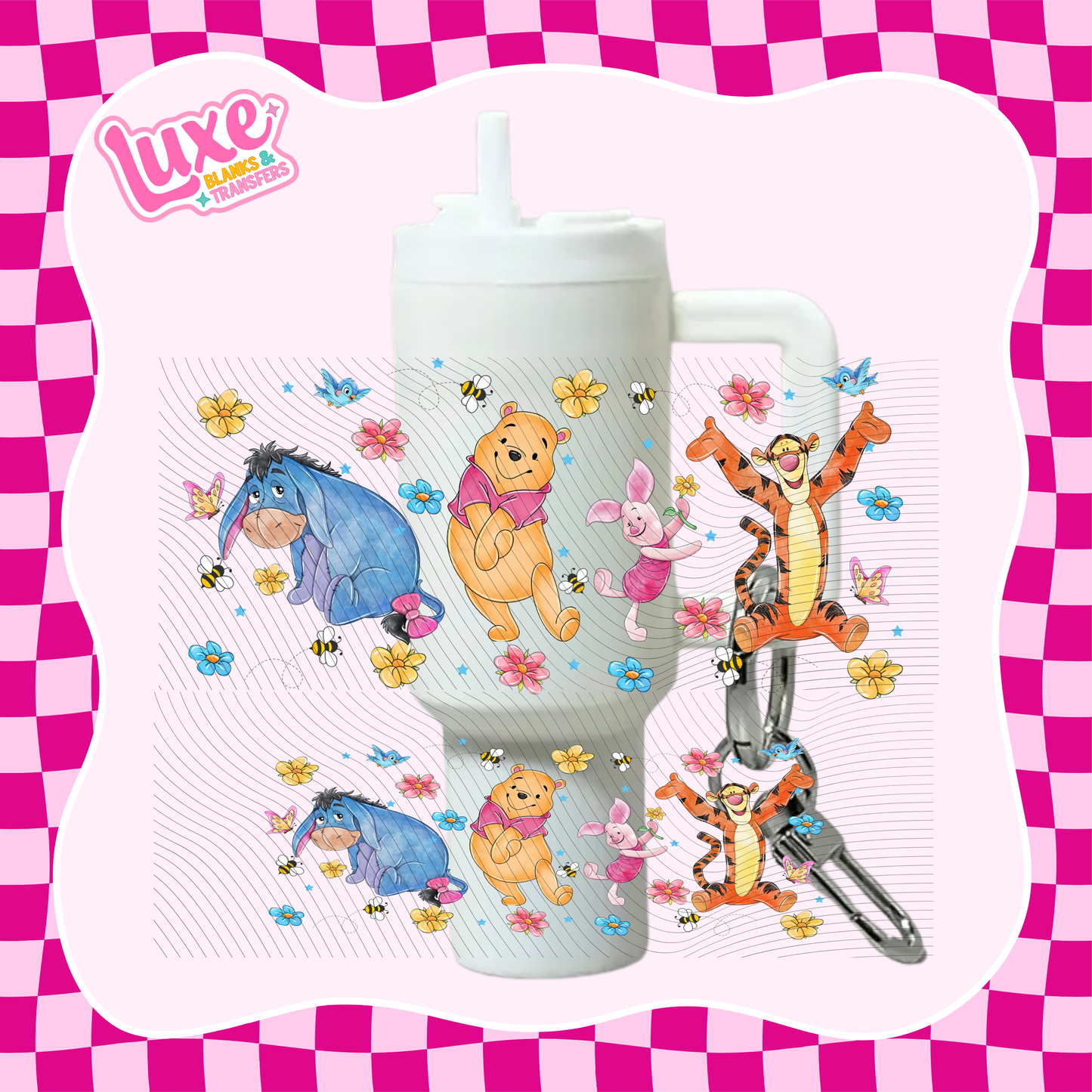 Mini Keychain Tumbler UV DTF Wrap | Win & Friends | #E24