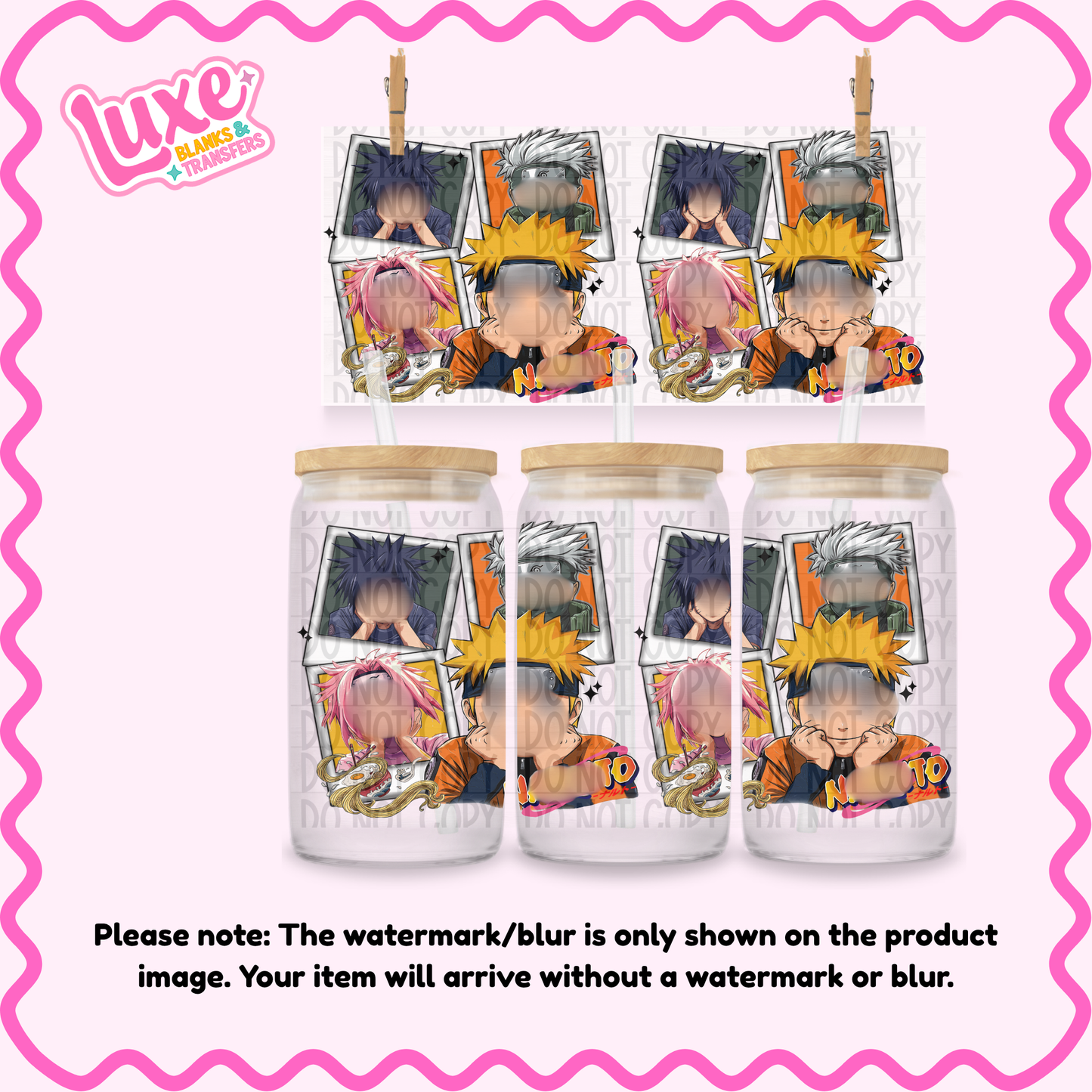 16oz UV DTF Wrap | Anime Polaroid | #2399