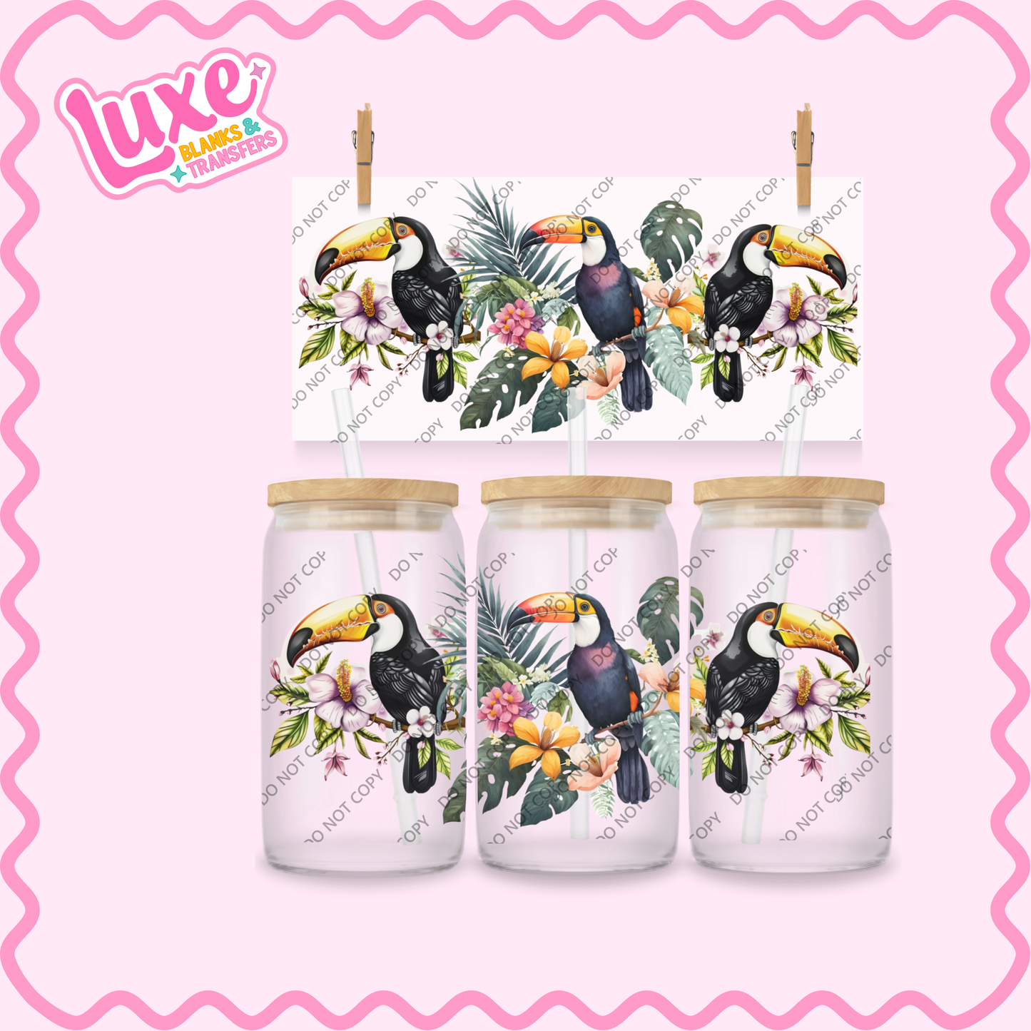 16oz UV DTF Wrap | Toucan | #2339