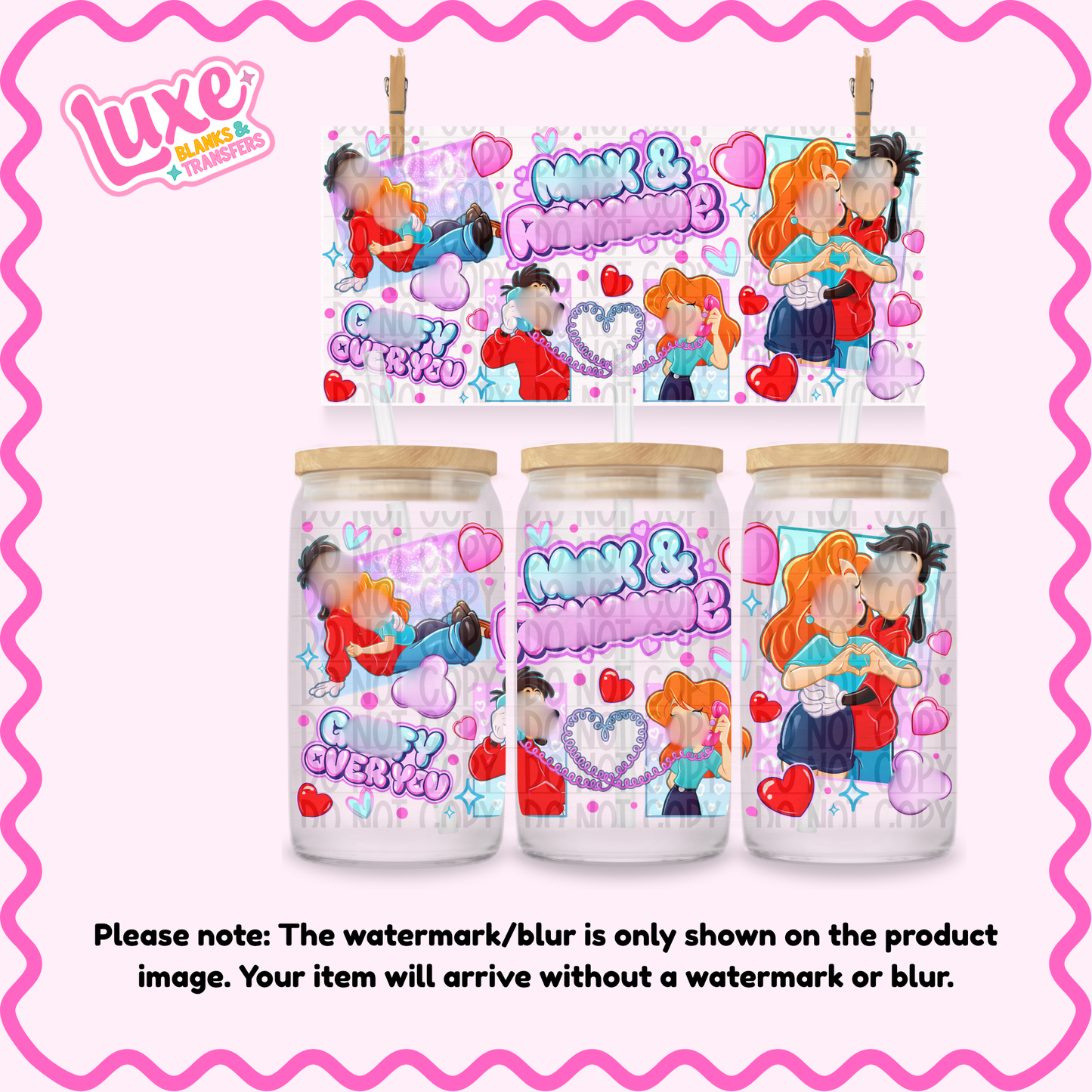 16oz UV DTF Wrap | G00fy Love | #2406