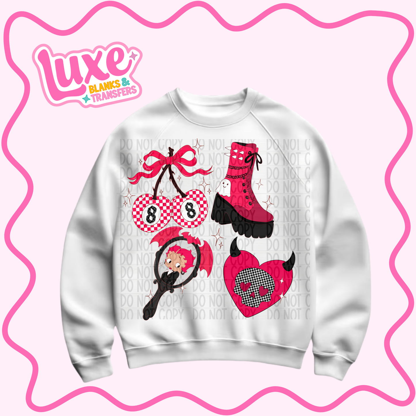 DTF Heat Transfer | Betty Spooky Vibes Pink | #989