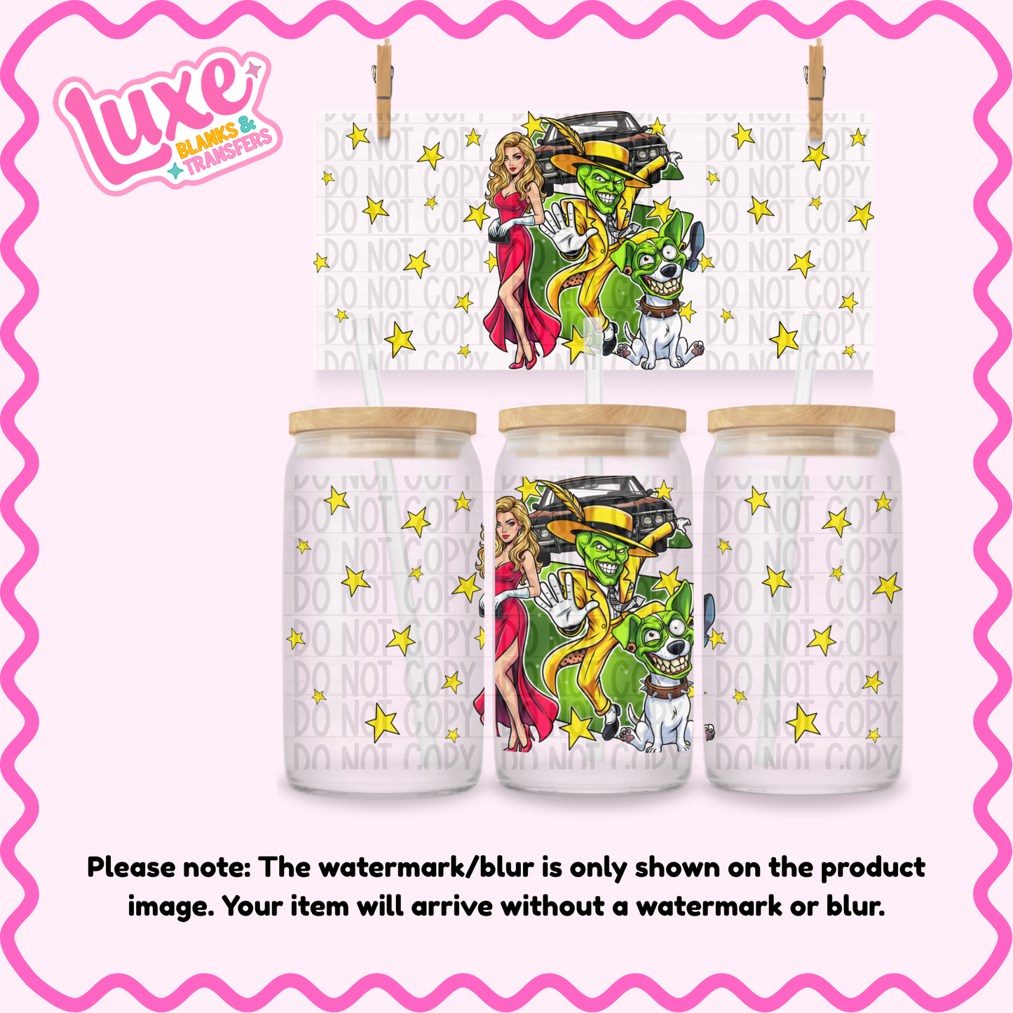 16oz UV DTF Wrap | Mask Movie | #4121