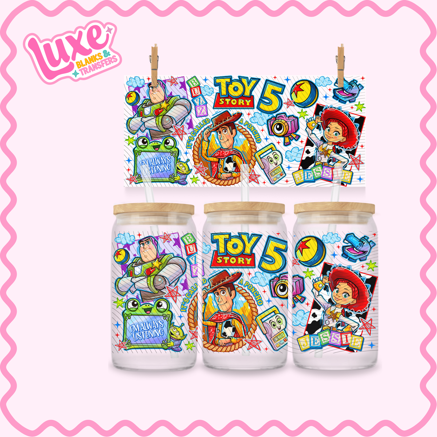 16oz UV DTF Wrap | Toy Movie 5 | #3139