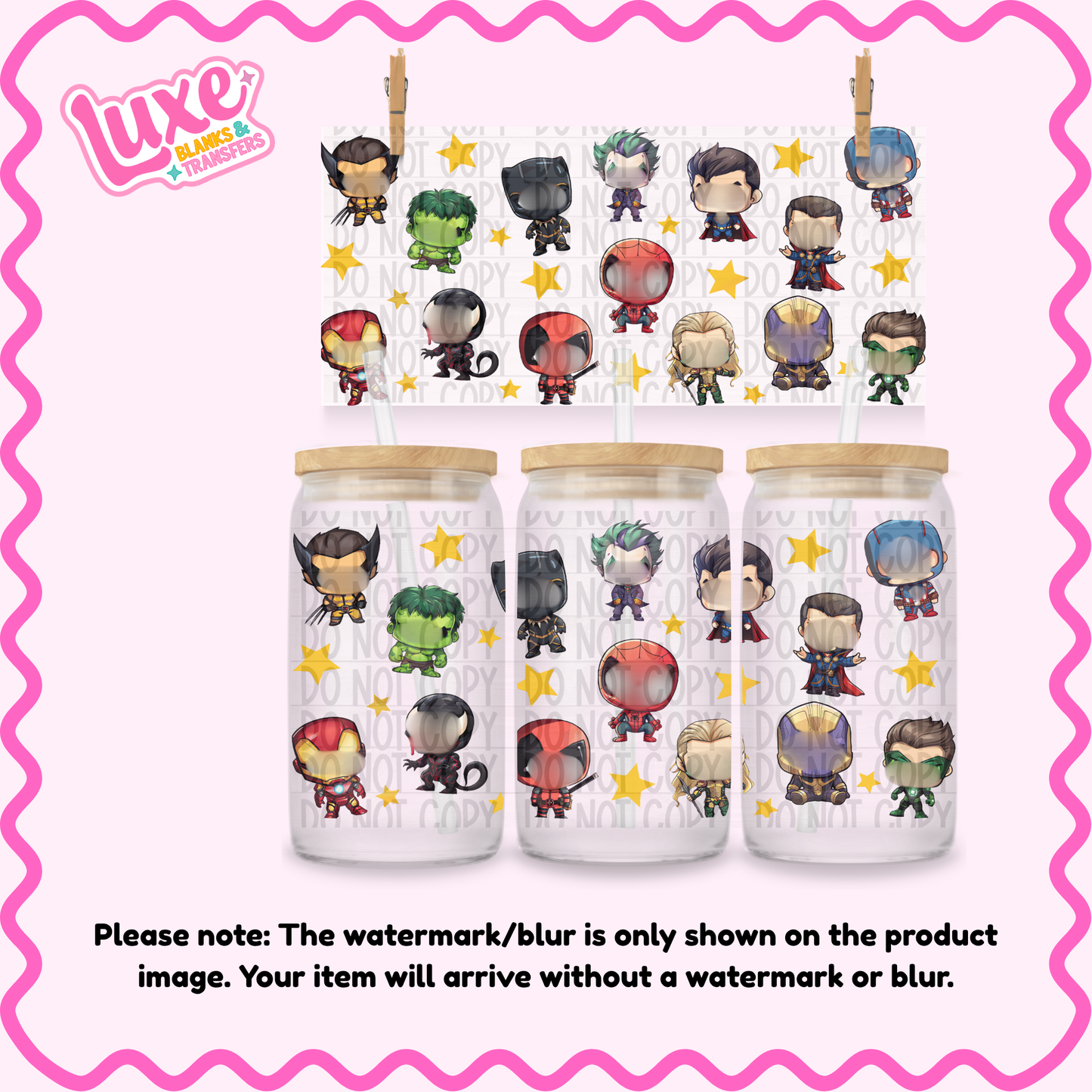 16oz UV DTF Wrap | Her0es | #N149